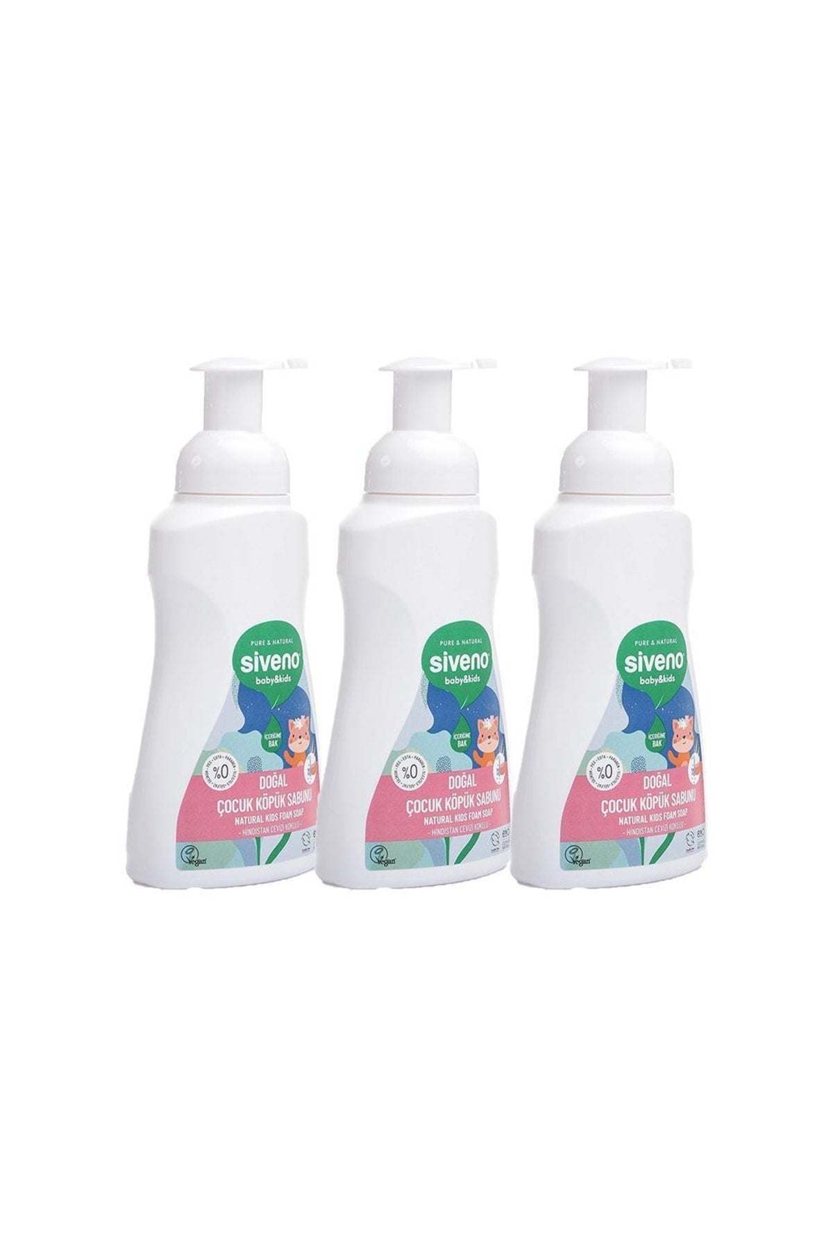 Zeytinyağlı Kids Köpük Sabun 250 ml X 3