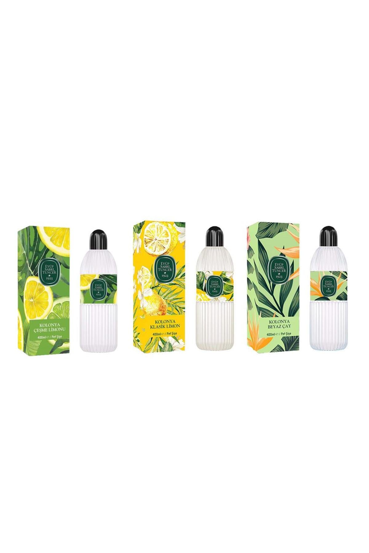 Kolonya Çeşme Limonu, Klasik Limon ve Gardenya Pet Şişe 400 ml
