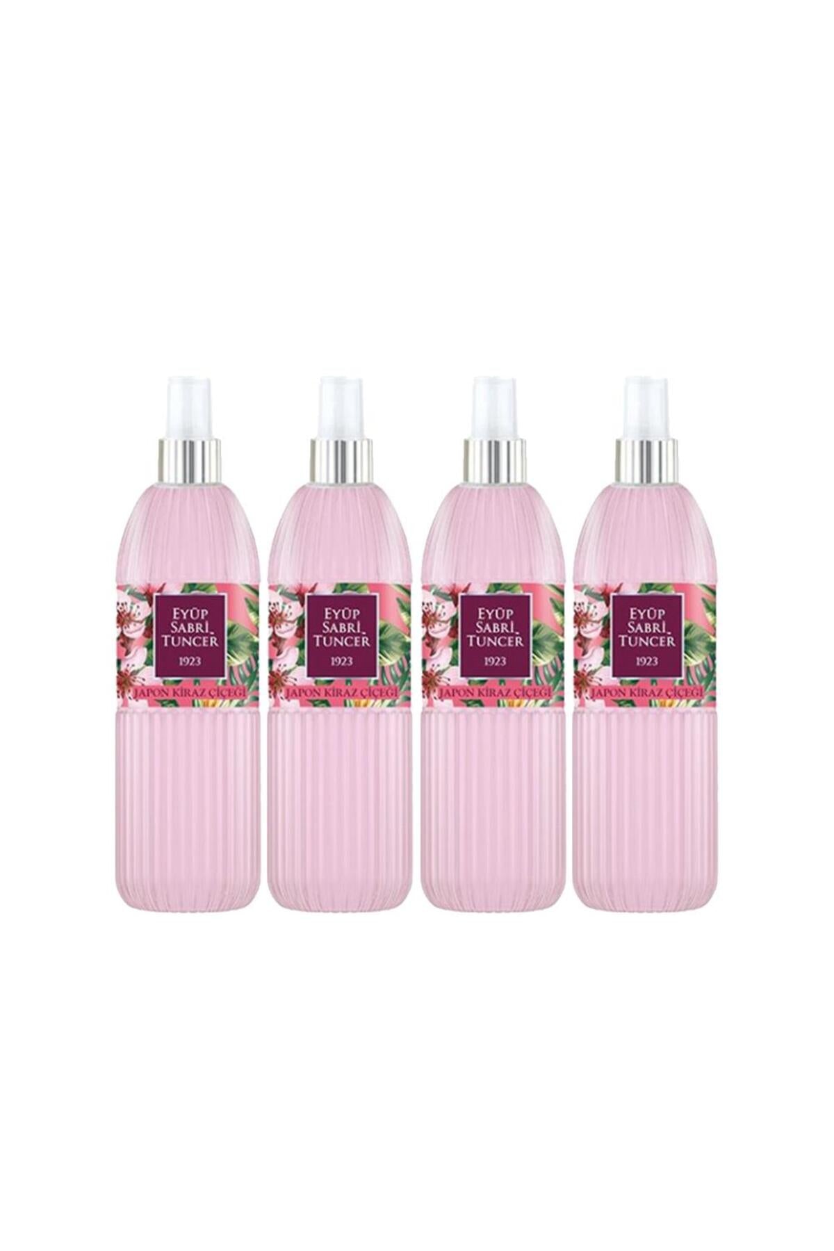 Japon Kiraz Çiçeği Kolonyası Silindir Pet Şişe Sprey 150 ML x 4 Adet