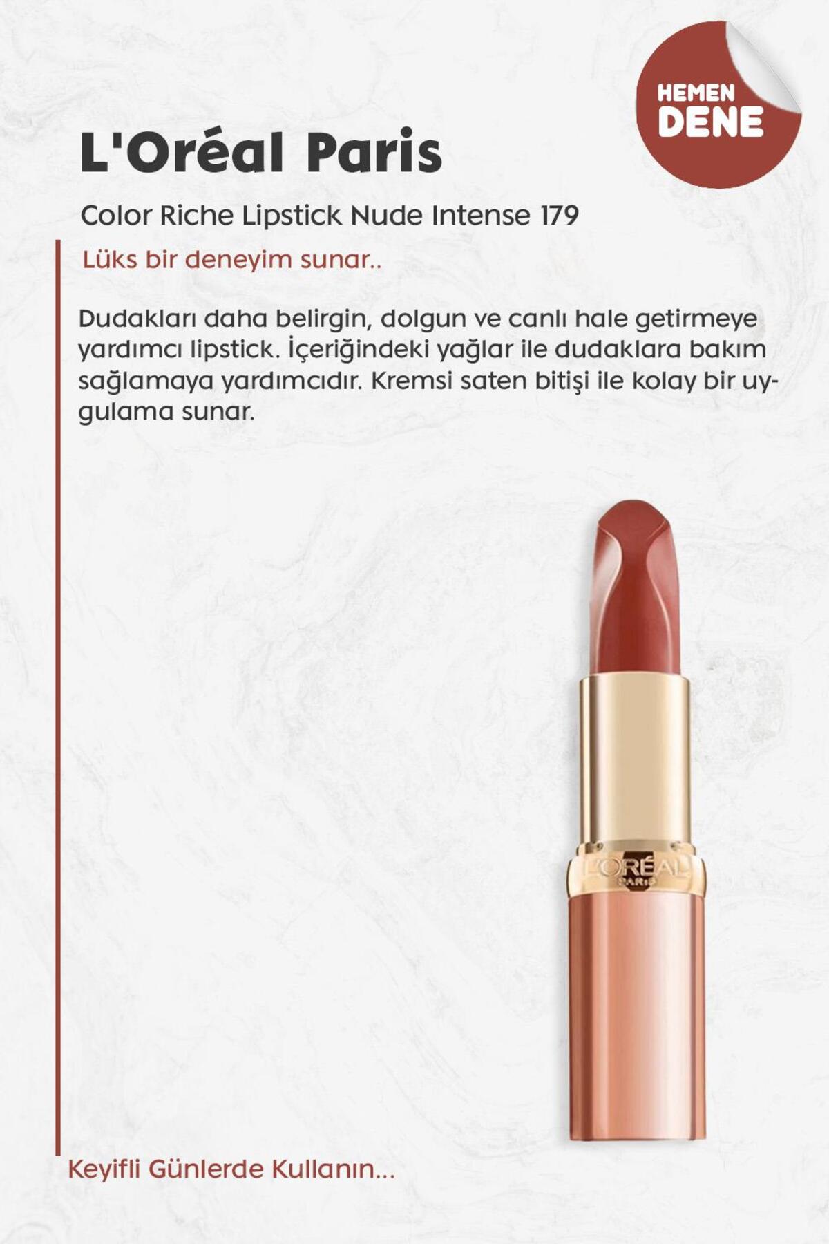 Loreal Paris Color Riche Ruj Nude Intense 179