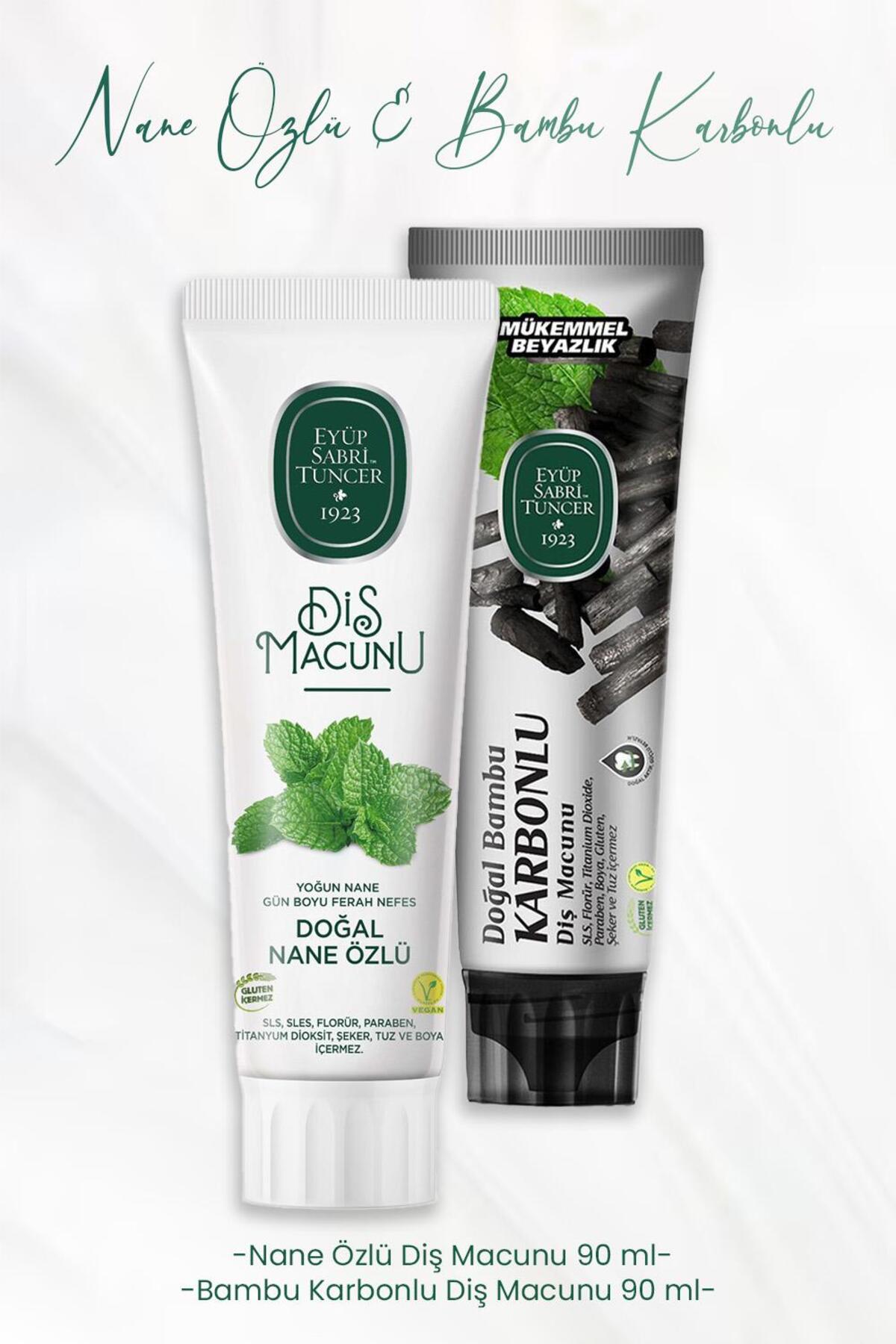 Diş Macunu Nane Özlü 90 ml ve Bambu Karbonlu 90 ml