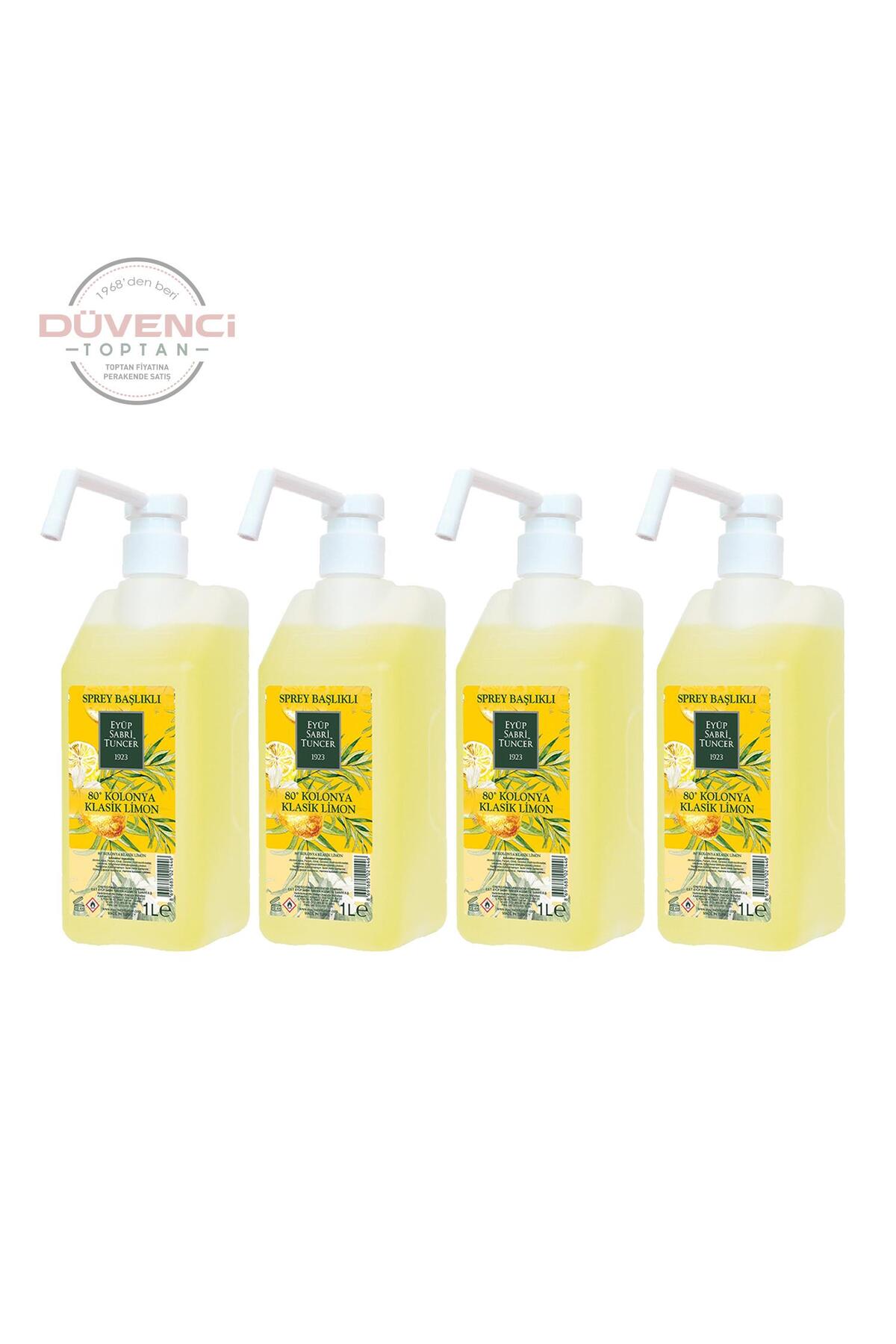 Klasik Limon Kolonyası Sprey Başlıklı 1 lt x 4 Adet