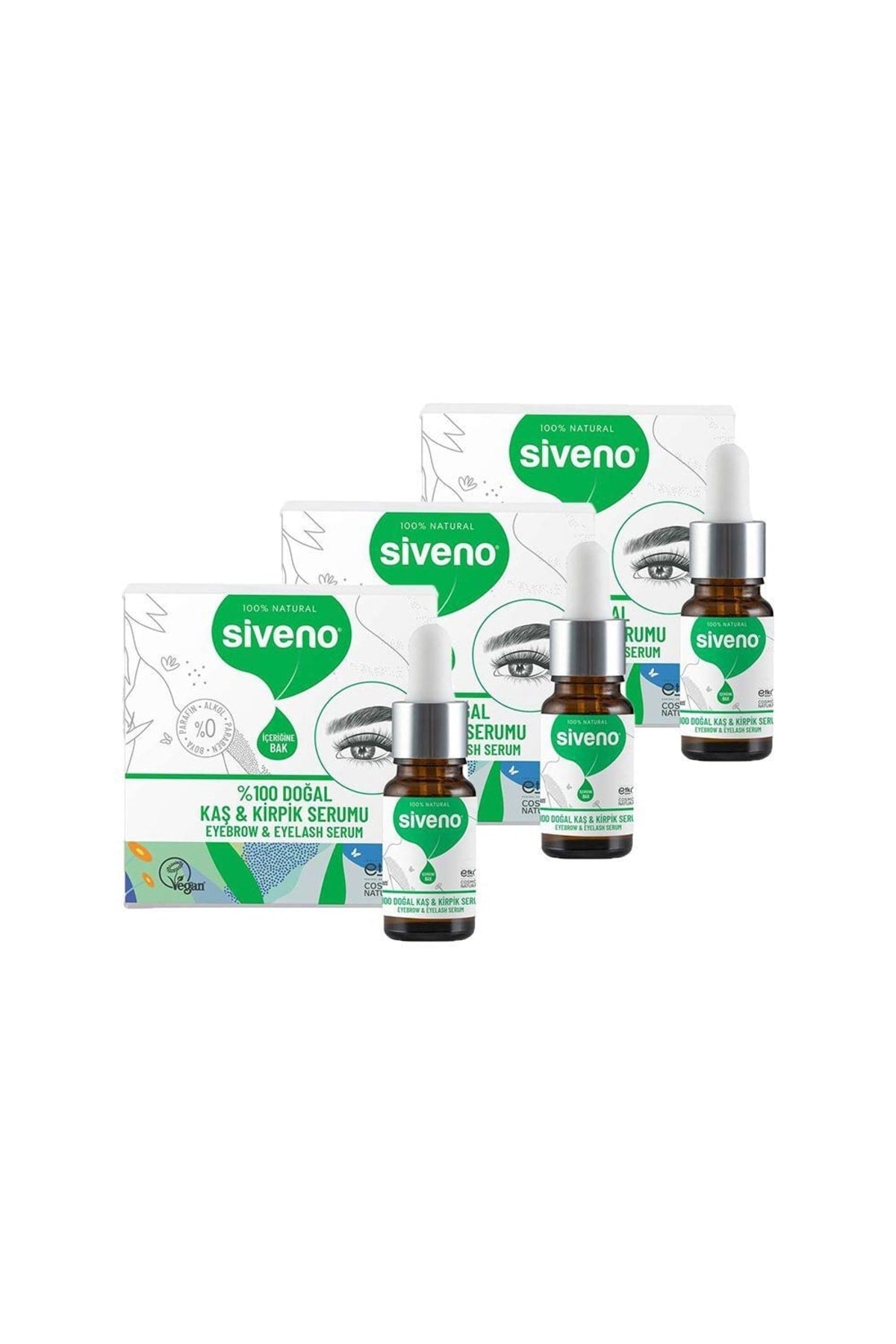 %100 Doğal Kaş & Kirpik Serumu 10 ml X 3