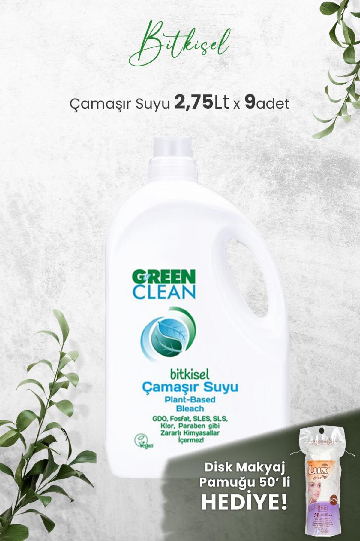 Bitkisel Çamaşır Suyu 2,75 Lt x 9 Adet ve Hediyeli