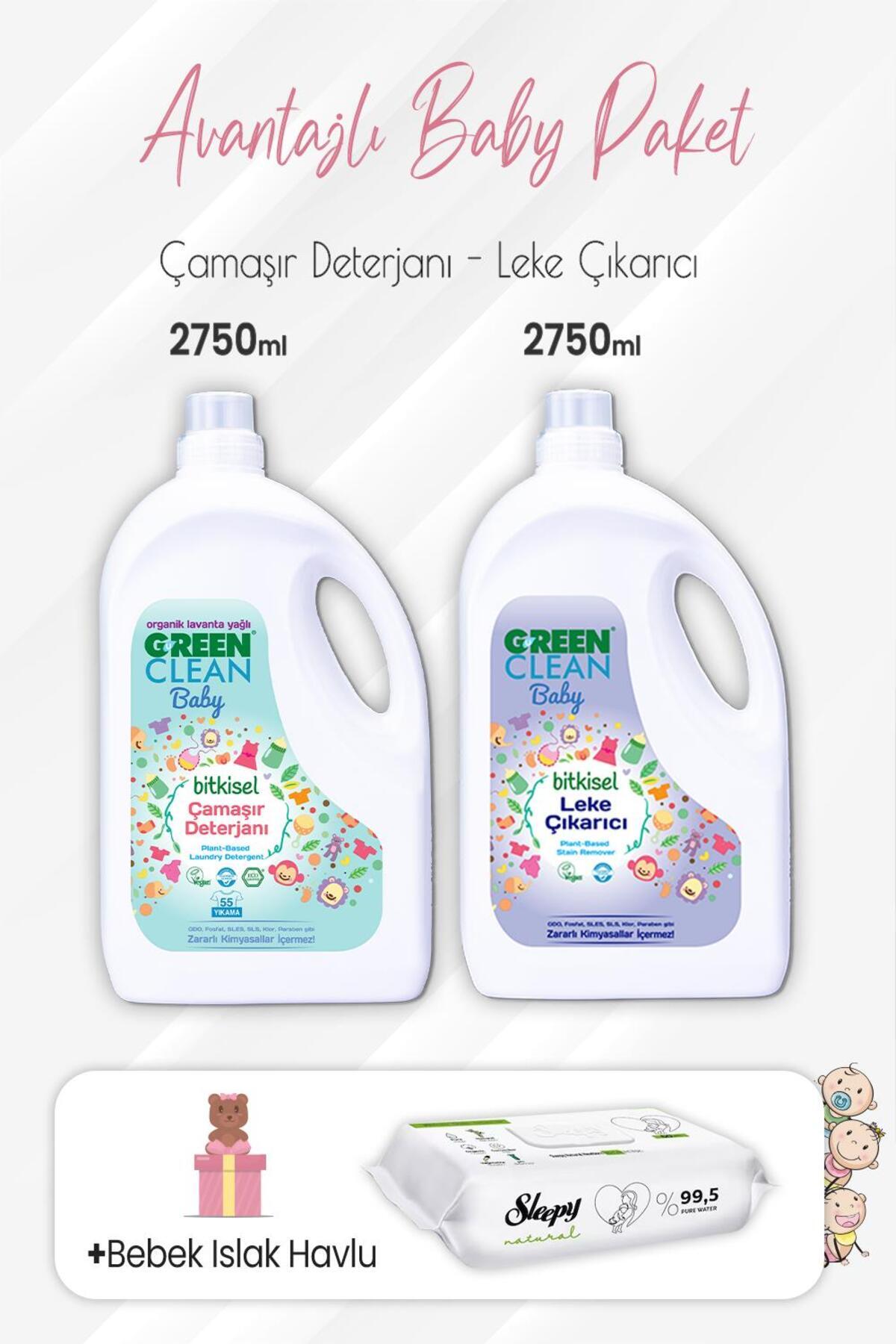 Baby Leke Çıkarıcı ve Deterjanı 2750 ml ve Yenidoğan Bebek Havlu 60'lı