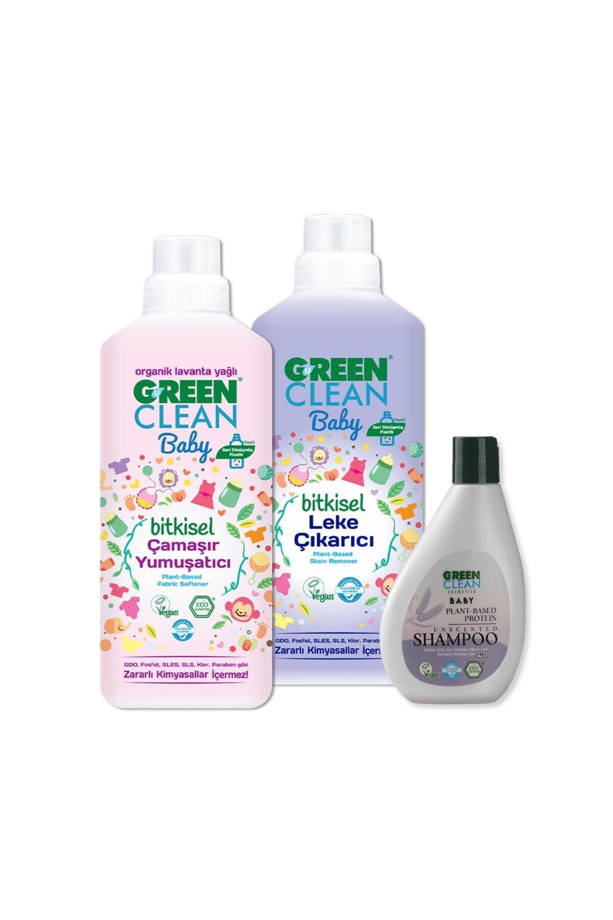 Baby Şampuan 275 ml, Çamaşır Yumuşatıcı ve Leke Çıkarıcı 1 lt