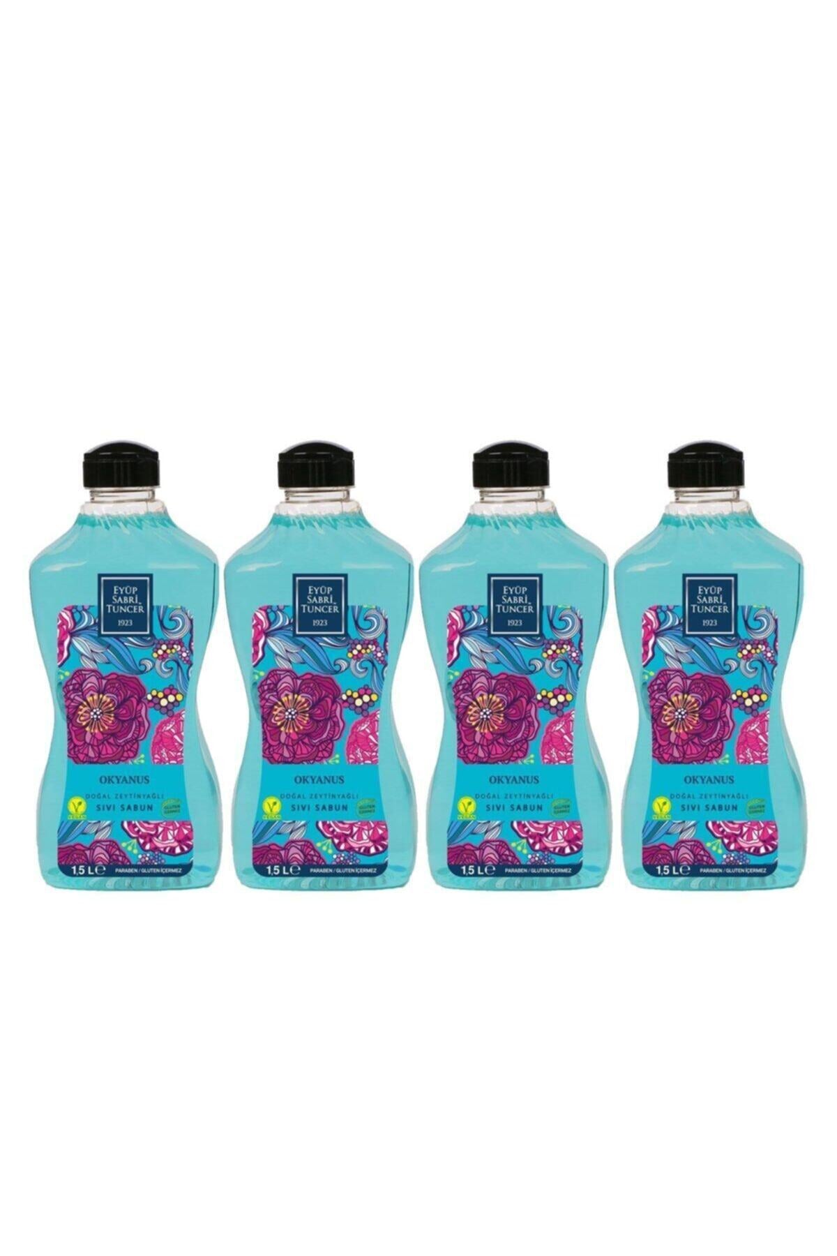 Doğal Zeytinyağlı Sıvı Sabun Okyanus 1500 ML Pet Şişe x 4