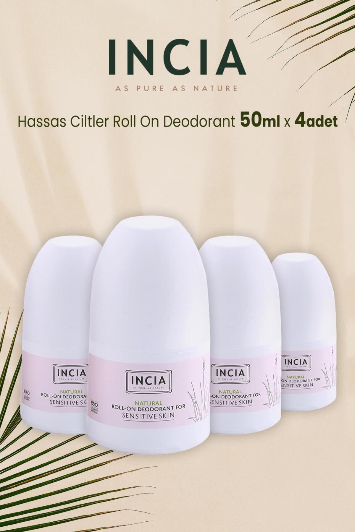Doğal Roll On Deodorant Hassas Ciltler 50 ml X 4 Adet