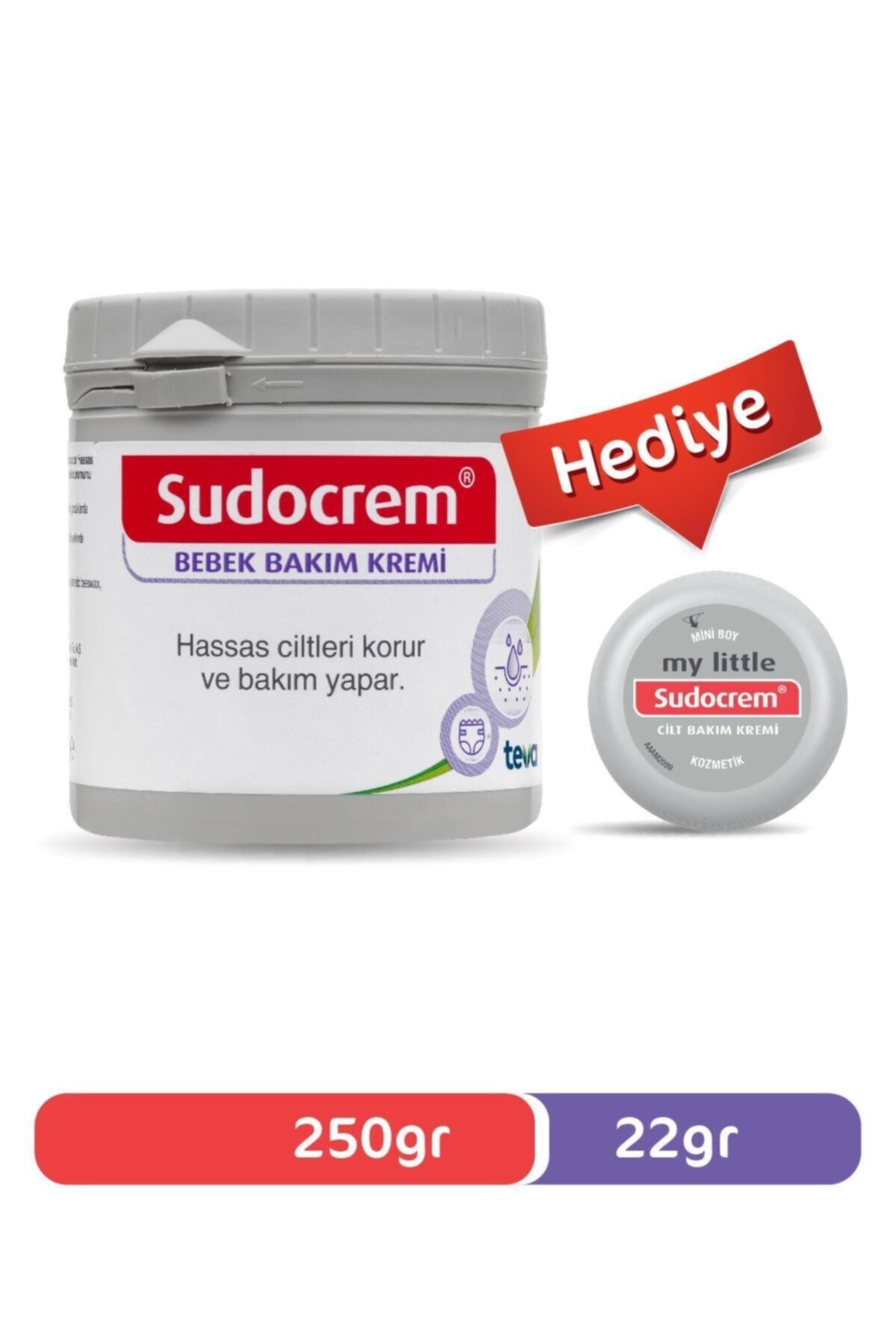 Bebek Bakım Kremi 250 gr + 22gr (2'li set)