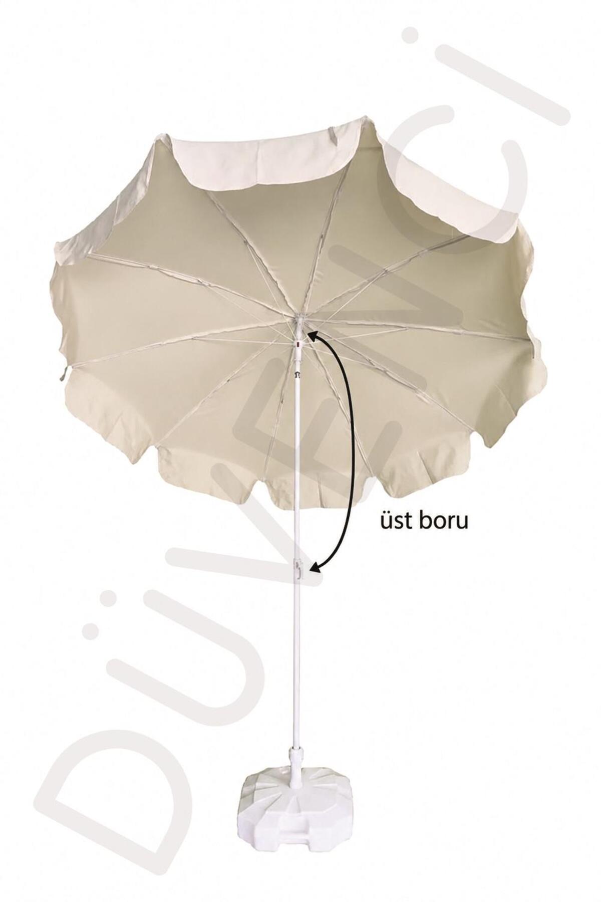 Eğim Verilen Çelik Şemsiye Borusu, Üst Boru 120 CM (Plaj Şemsiyesiyle uyumlu)