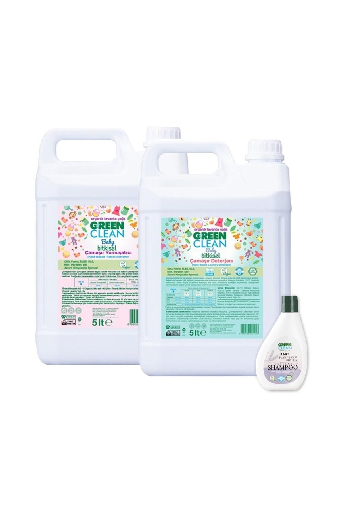 Baby Şampuan 275 ml, Çamaşır Deterjanı Ve Yumuşatıcı 5 lt
