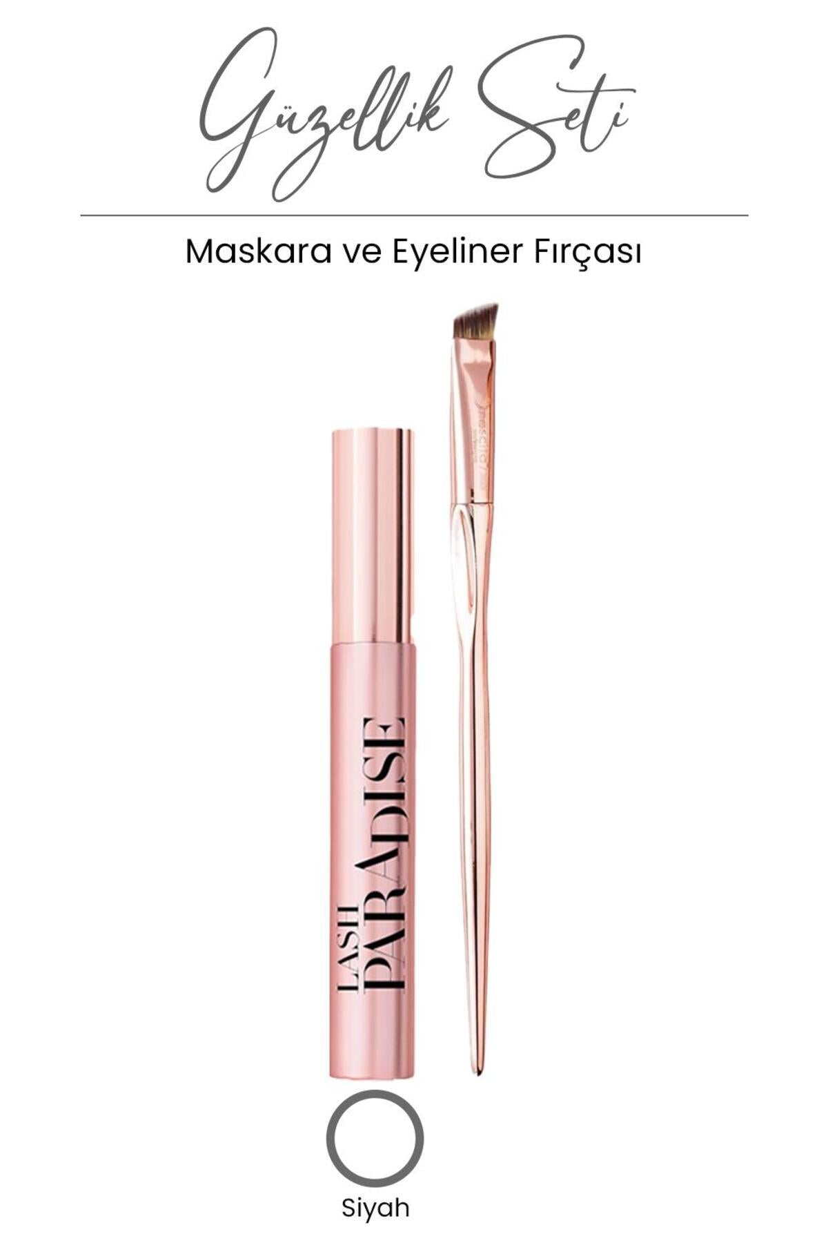 Lash Paradise Maskara Ekstra Siyah Ve Eyeliner Fırçası