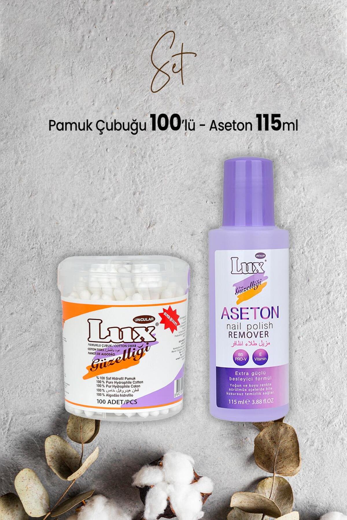Pamuk Çubuğu 100' lü ve Aseton 115 ml