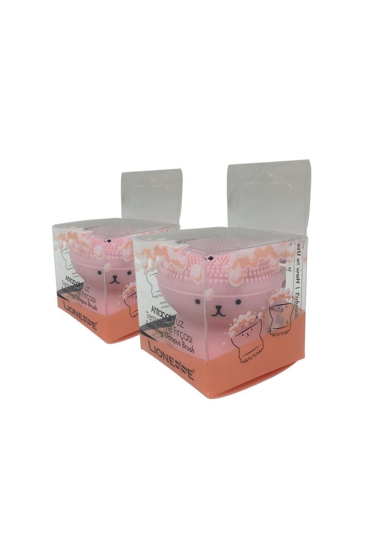 Lionesse Ahtapot Yüz Temizleme Fırçası - Açık Pembe X 2