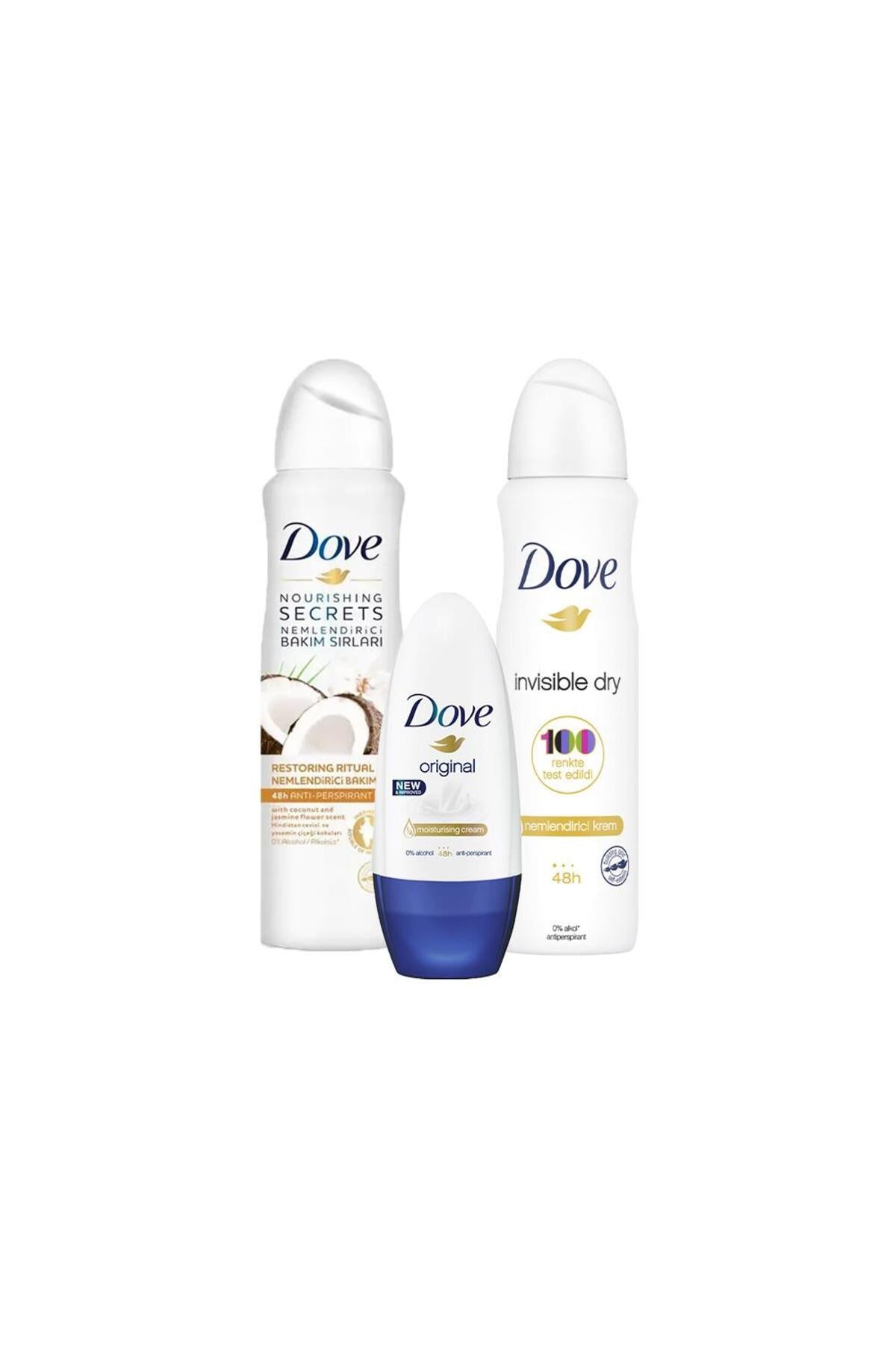 Roll-On Original, Sprey Deodorant Hindistan Cevizi ve Invisible