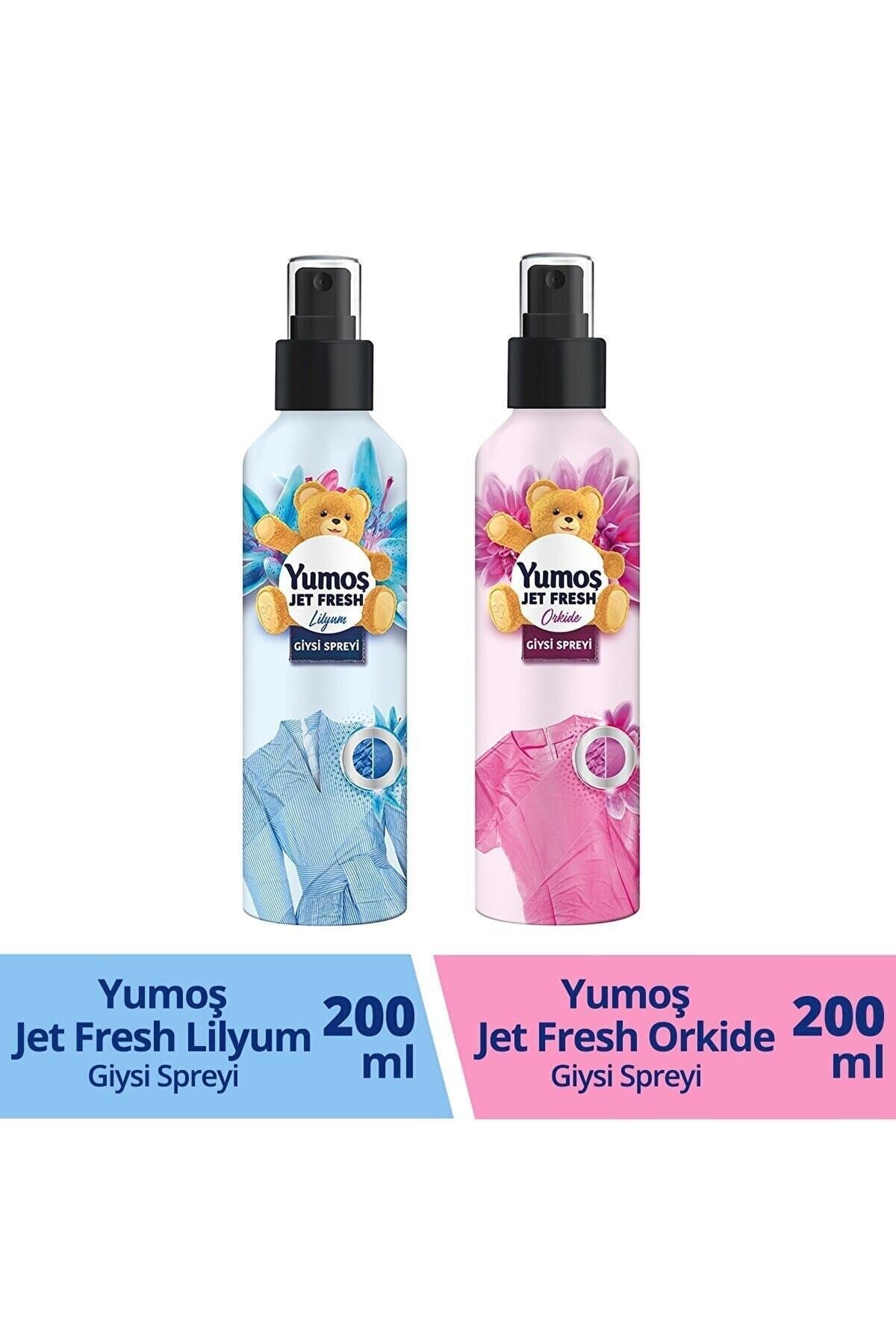 Giysi Spreyi Lilyum 200 ml 1 Adet + Jet Fresh Giysi Spreyi Orkide 200 Ml 1 Adet Set