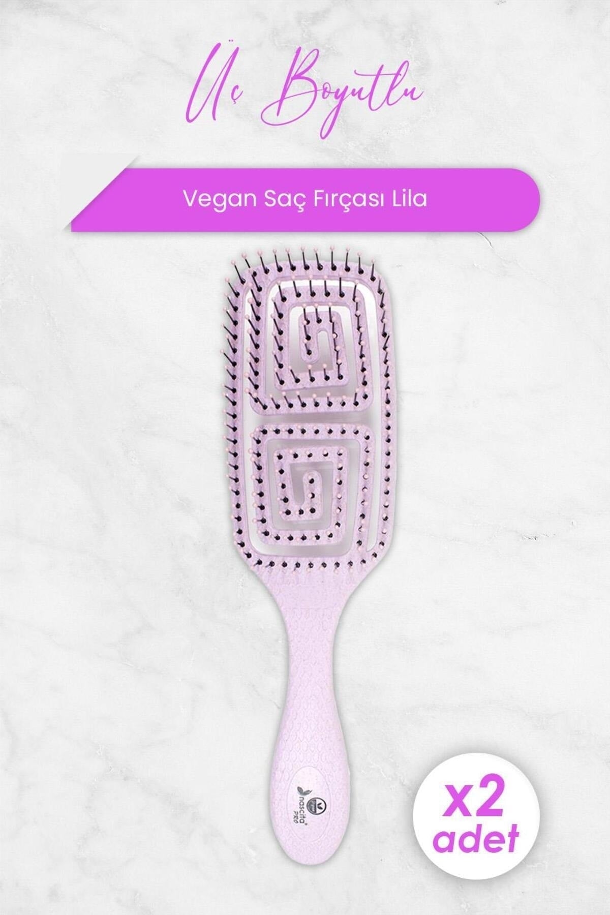 Üç Boyutlu Saç Fırçası Vegan Lila 5853 x 2 Adet