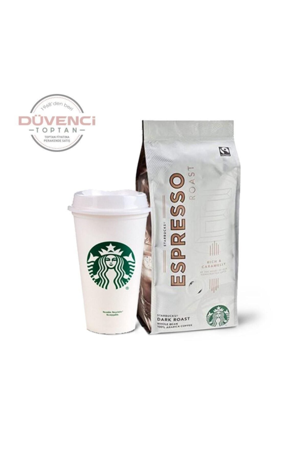 Espresso Dark Roast 250 Gr Çekirdek Kahve Ve Plastik Mug