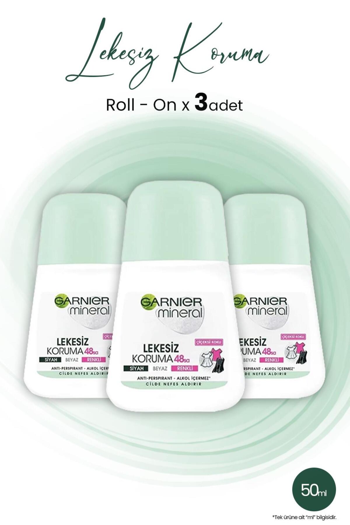 Mineral 48h Lekesiz Koruma Çiçeksi Koku Roll-on 50 ml X 3 Adet