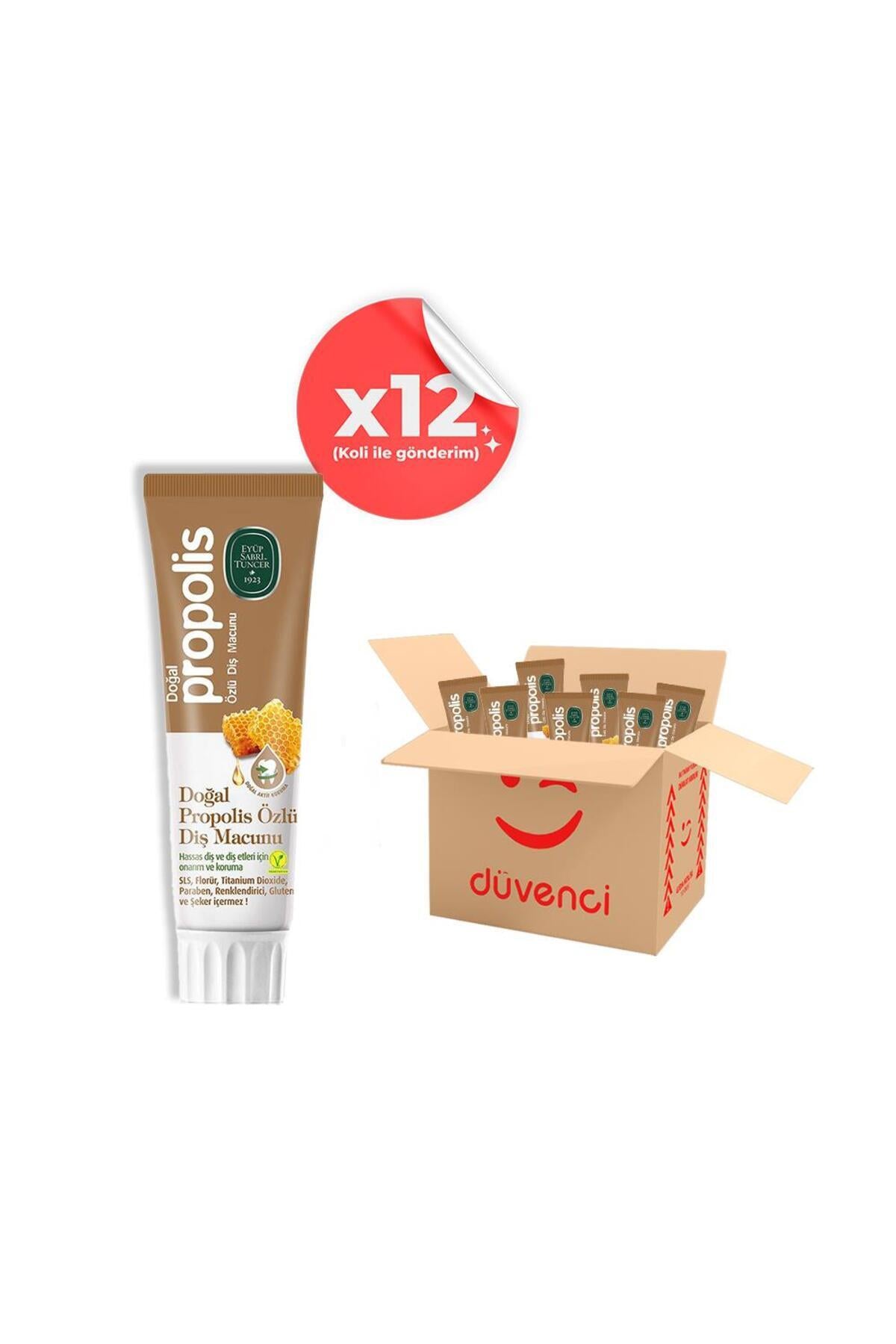 Doğal Propolis Özlü Diş Macunu 75 ml X 12