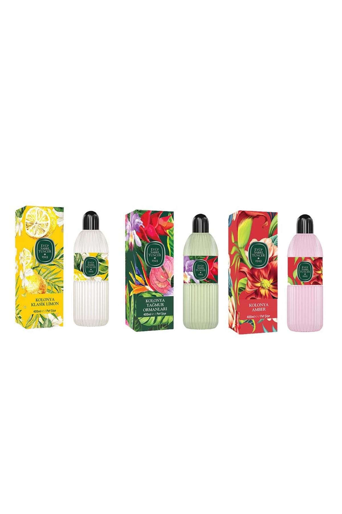 Kolonya Klasik Limon, Yağmur Ormanları ve Amber Pet Şişe 400 ml