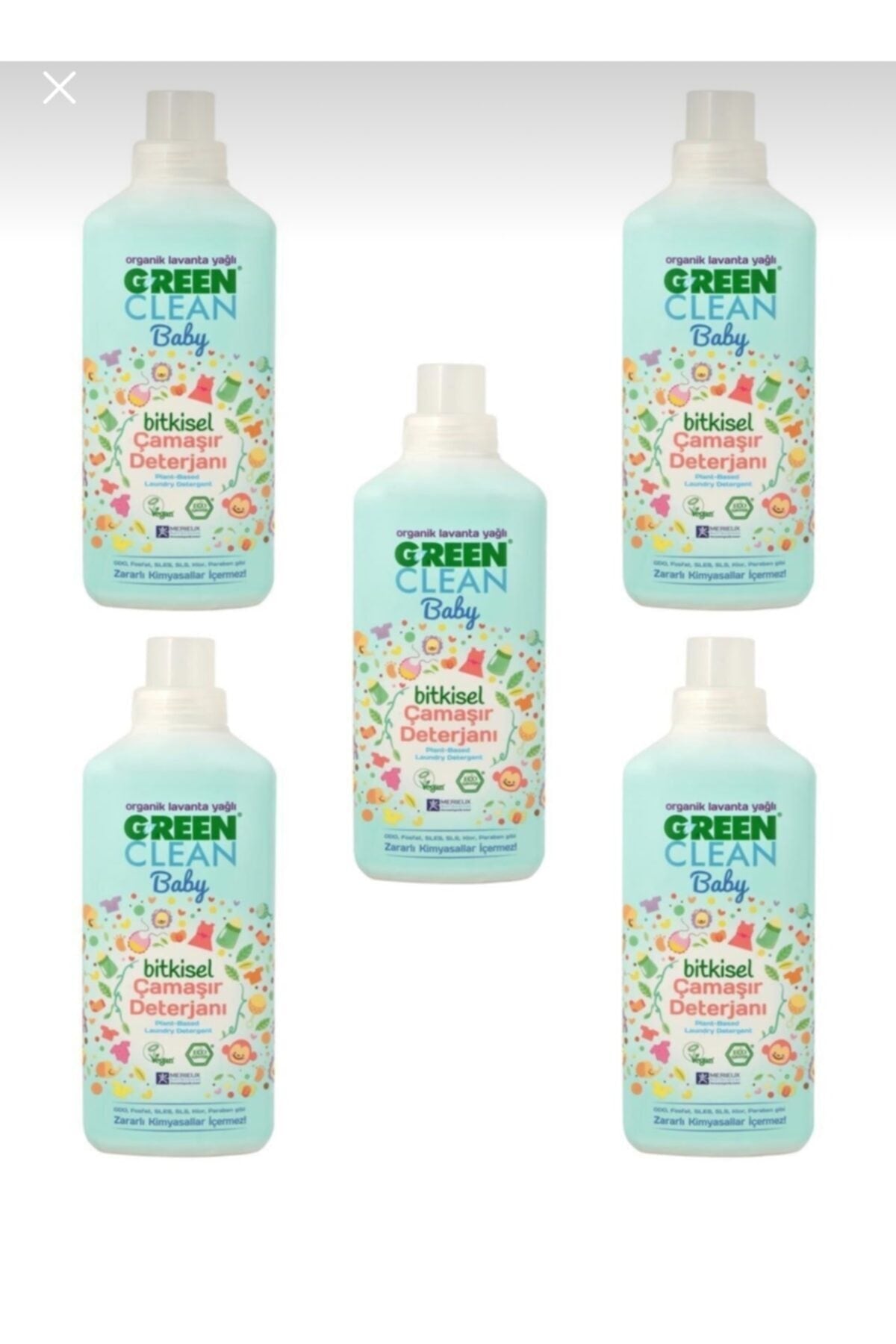 Organik Lavanta Yağlı Baby Bitkisel Çamaşır Deterjanı 1000 ml - 5'li