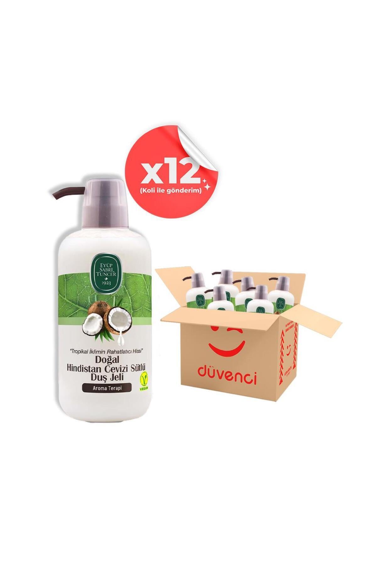 Doğal Hindistan Cevizi Sütlü Duş Jeli 600 ml x 12