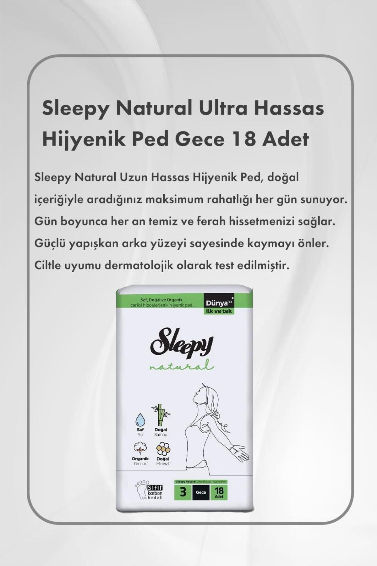 Natural Hijyenik Ped Gece 18 Adet X 3 ve Hediye Elidor Güçlü ve Parlak 400 ml