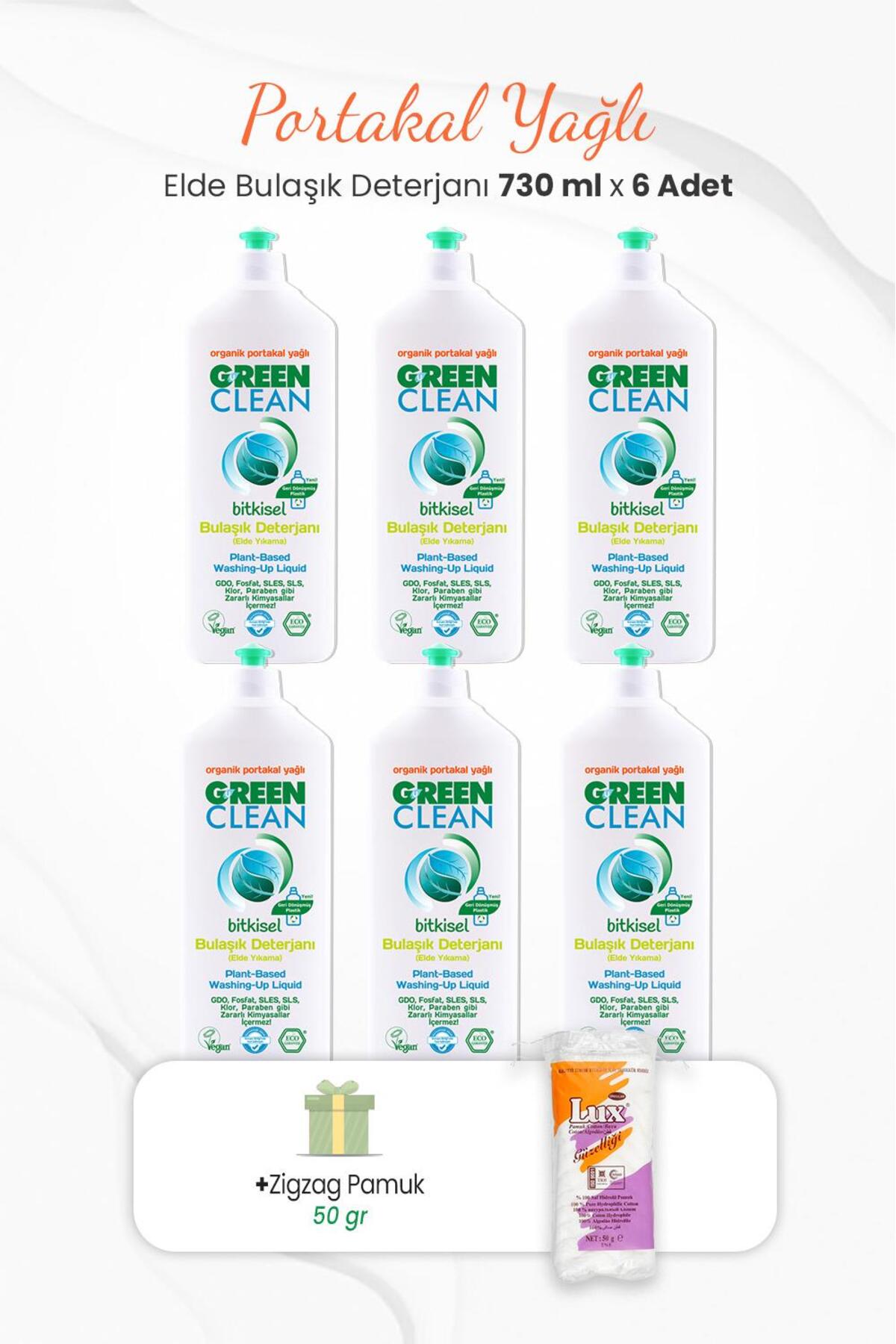 Elde Bulaşık Deterjanı 730 ml x 6 Adet ve Zigzag Pamuk 50 gr