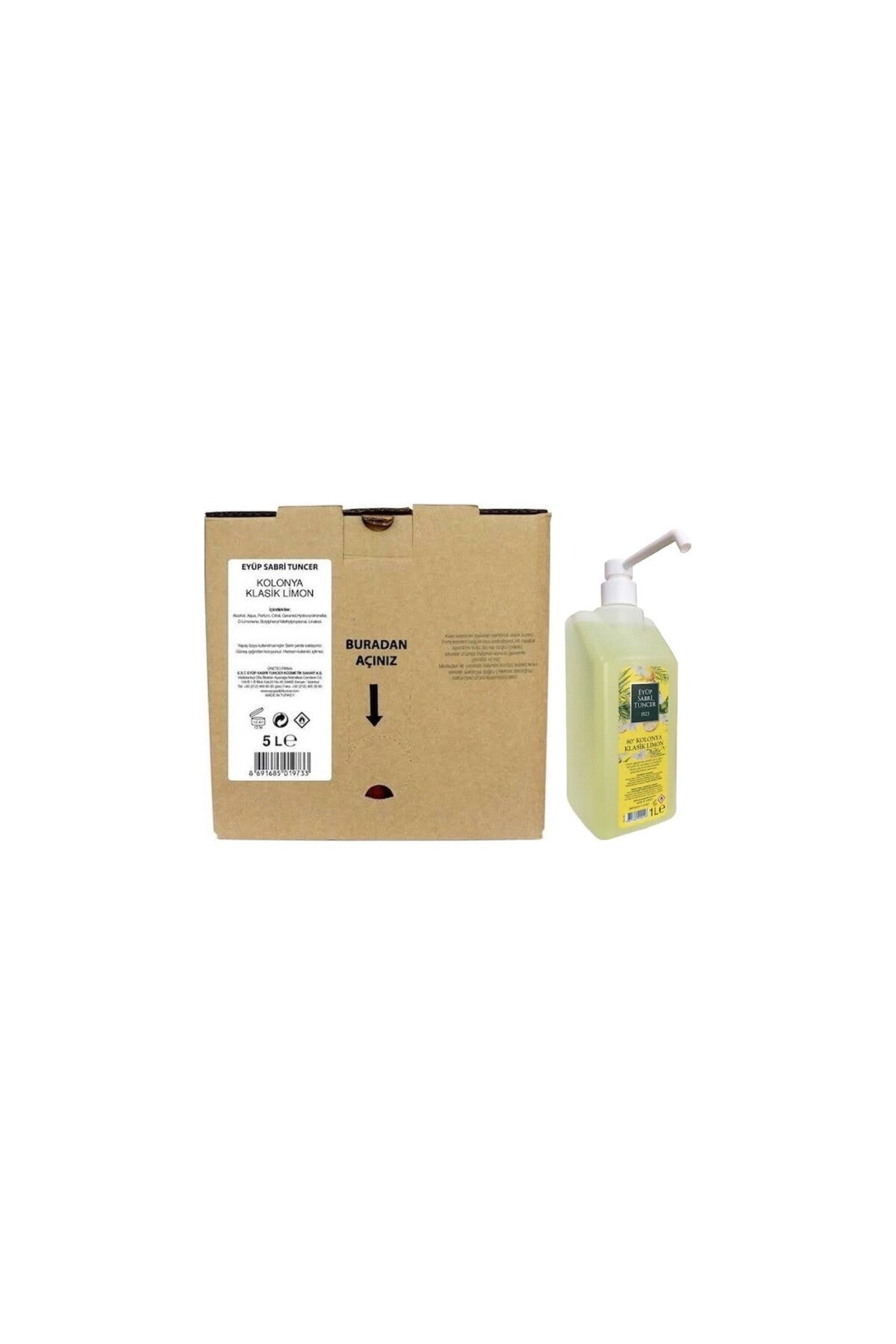 Kolonya Limon 5 Lt + 1 Lt Pompalı Kolonya
