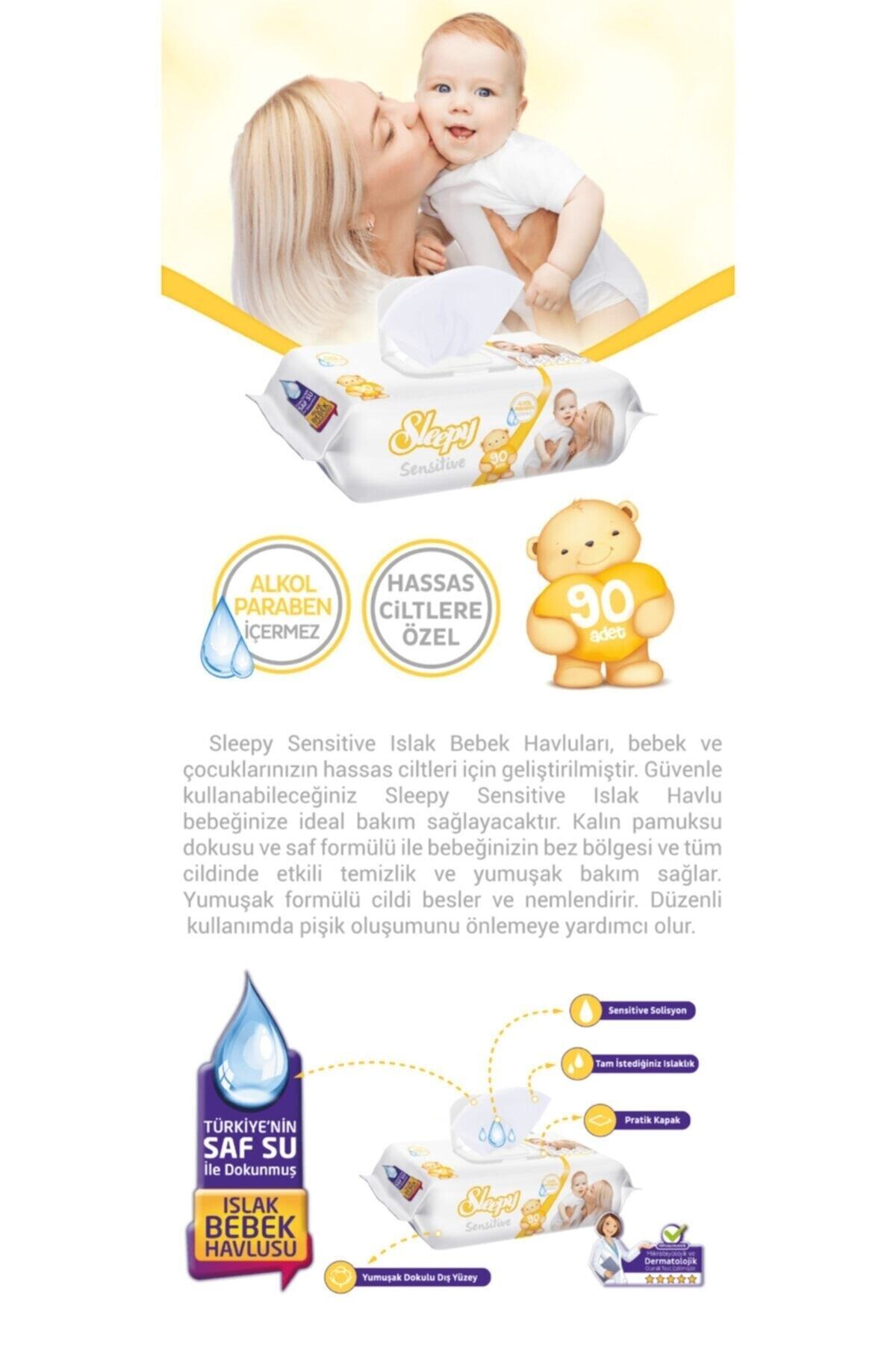 Islak Havlu Sensitive 90' Lı Kapaklı X12