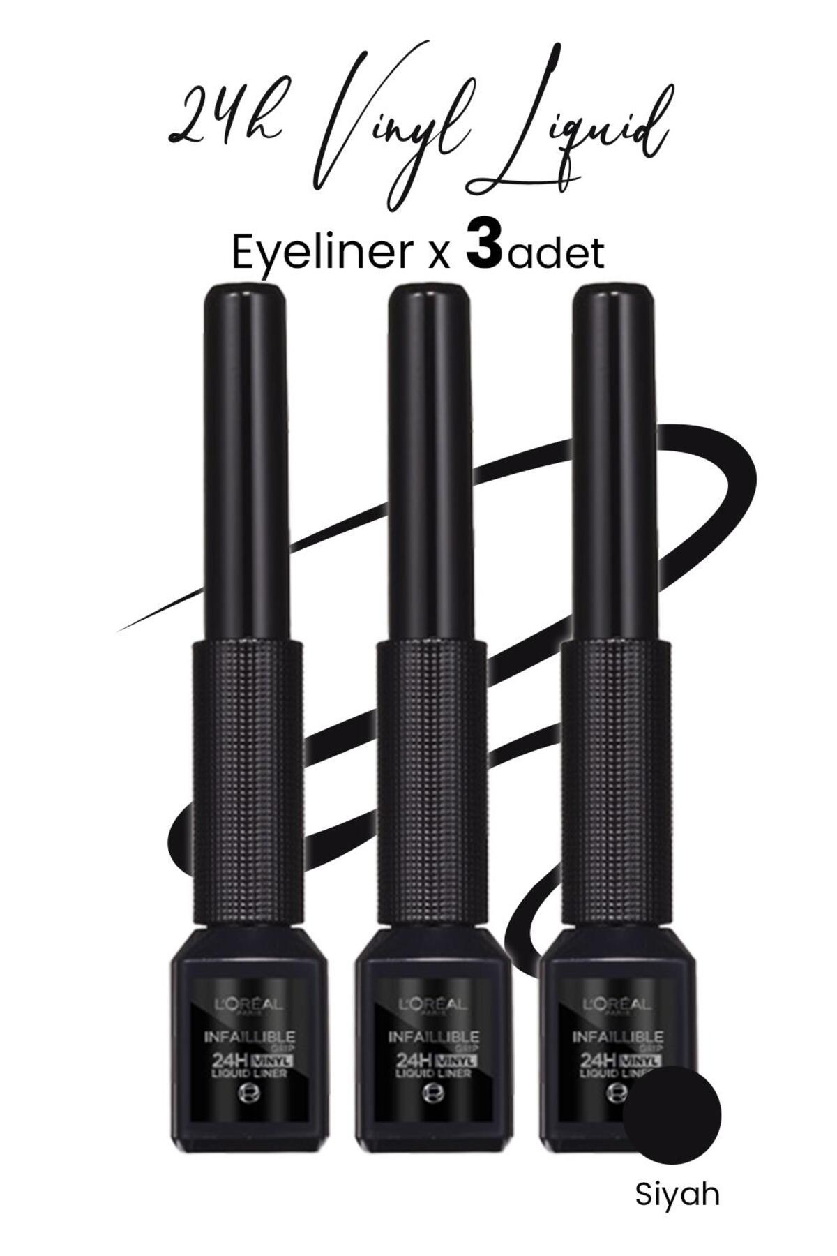 Loreal Paris Infaillible 24H Vinyl Liquid Liner Siyah x 3 Adet