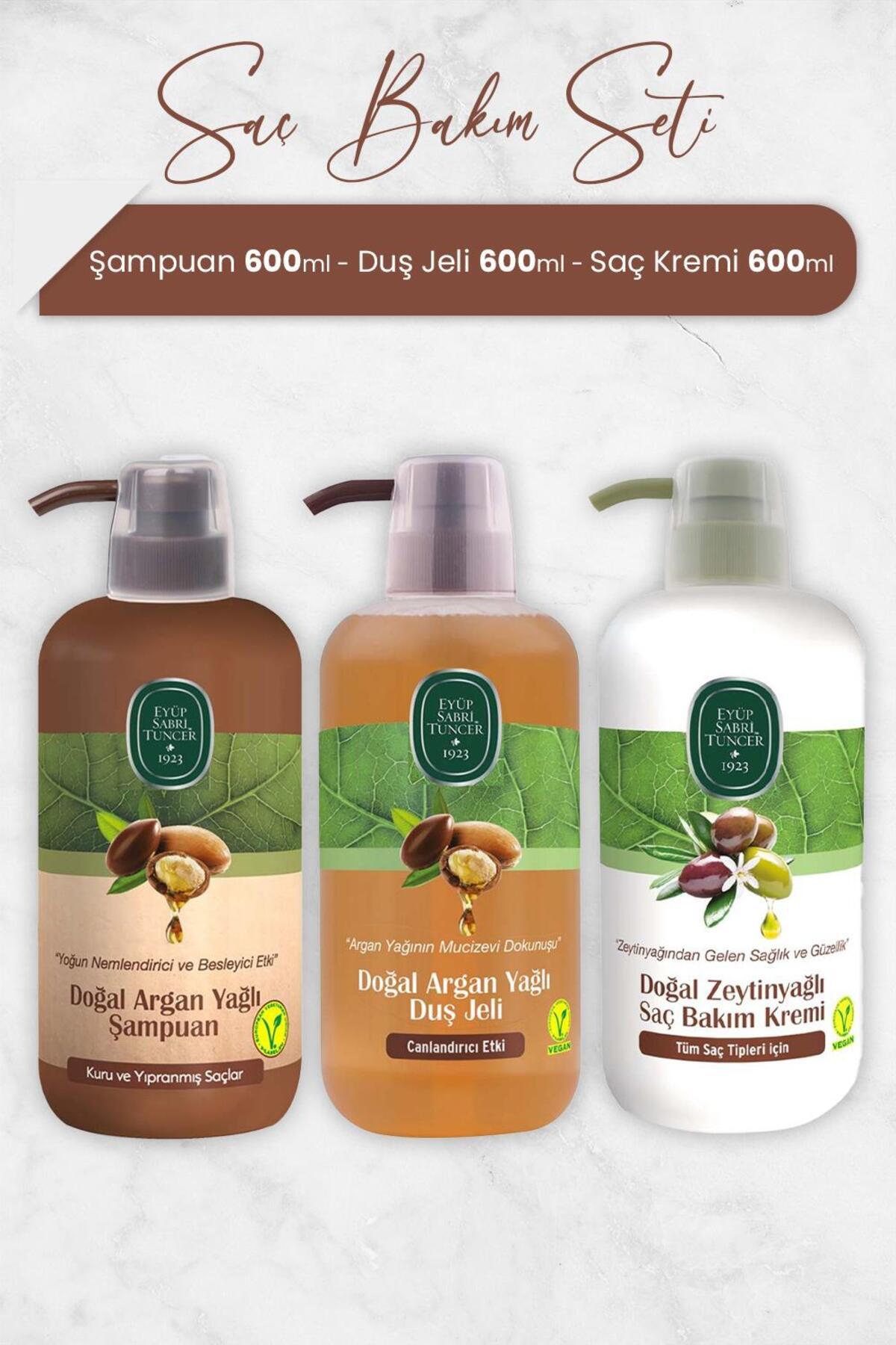 Argan Yağlı Şampuan, Duş Jeli ve Saç Kremi