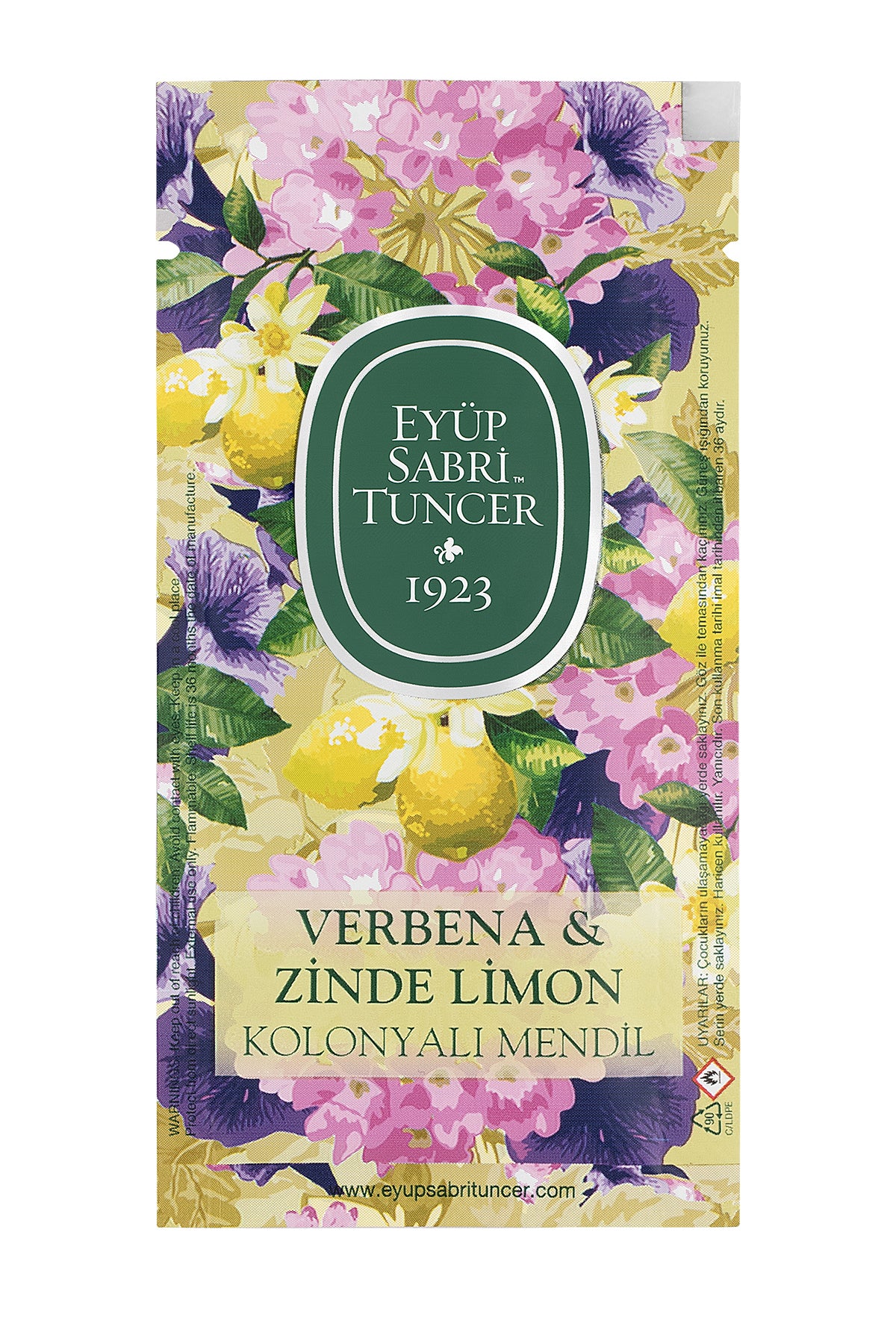 Verbena & Zinde Limon Kolonyalı Mendil 150'li (Küçük Boy)