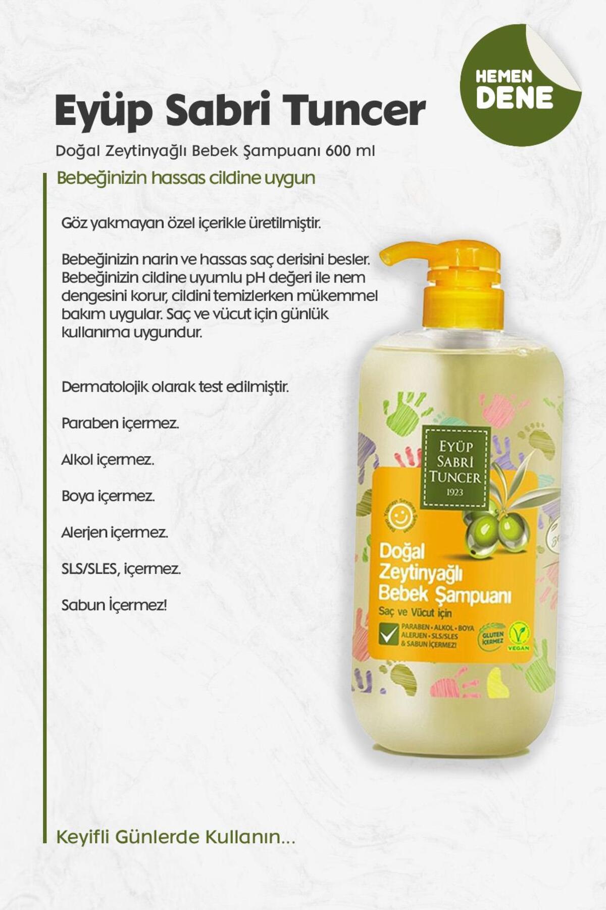 Doğal Zeytinyağlı Bebek Şampuanı 600 ml