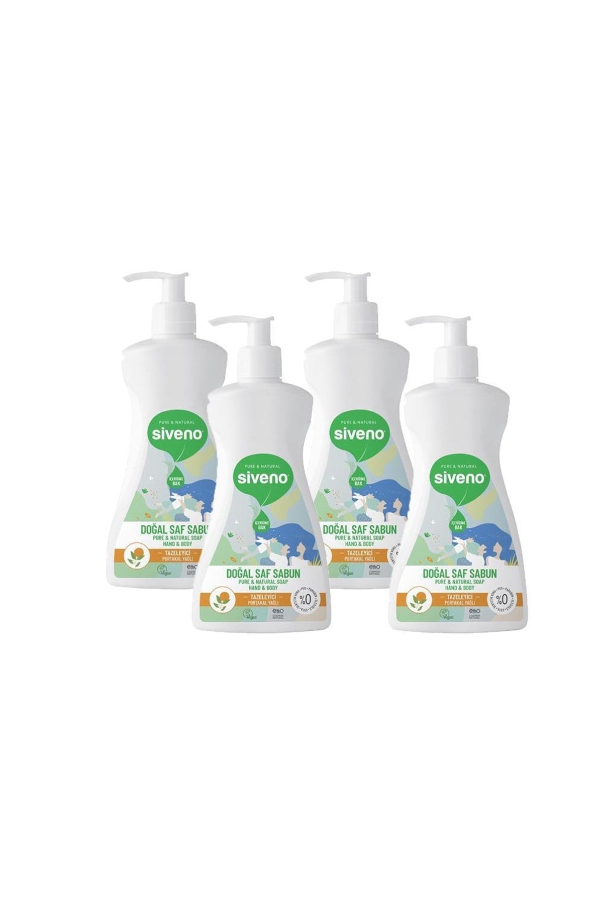 Portakal Yağlı Doğal Sıvı Sabun 300 ml X 4