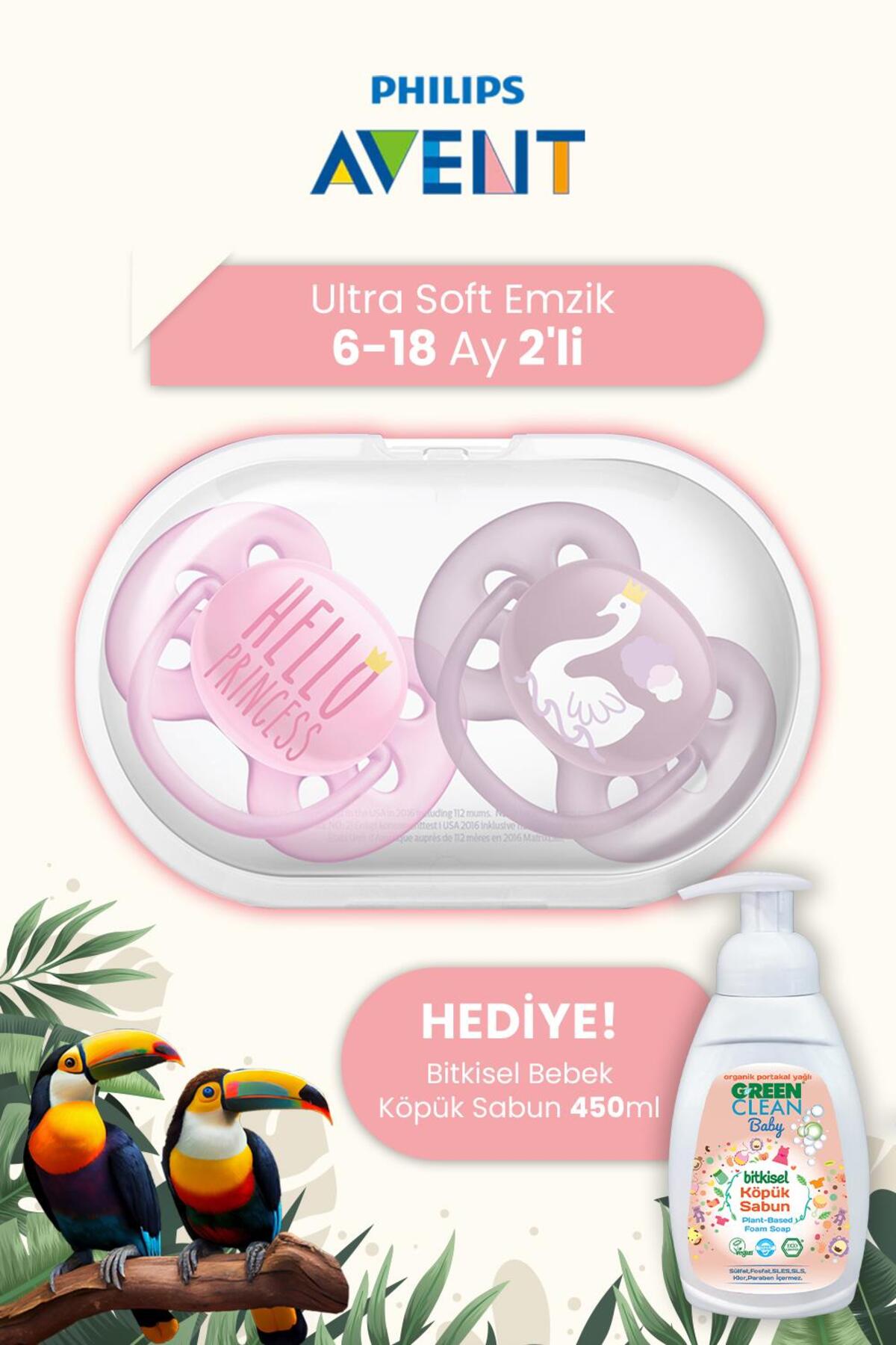 Ultra Soft 2'li Emzik 6-18 Ay Hediyeli
