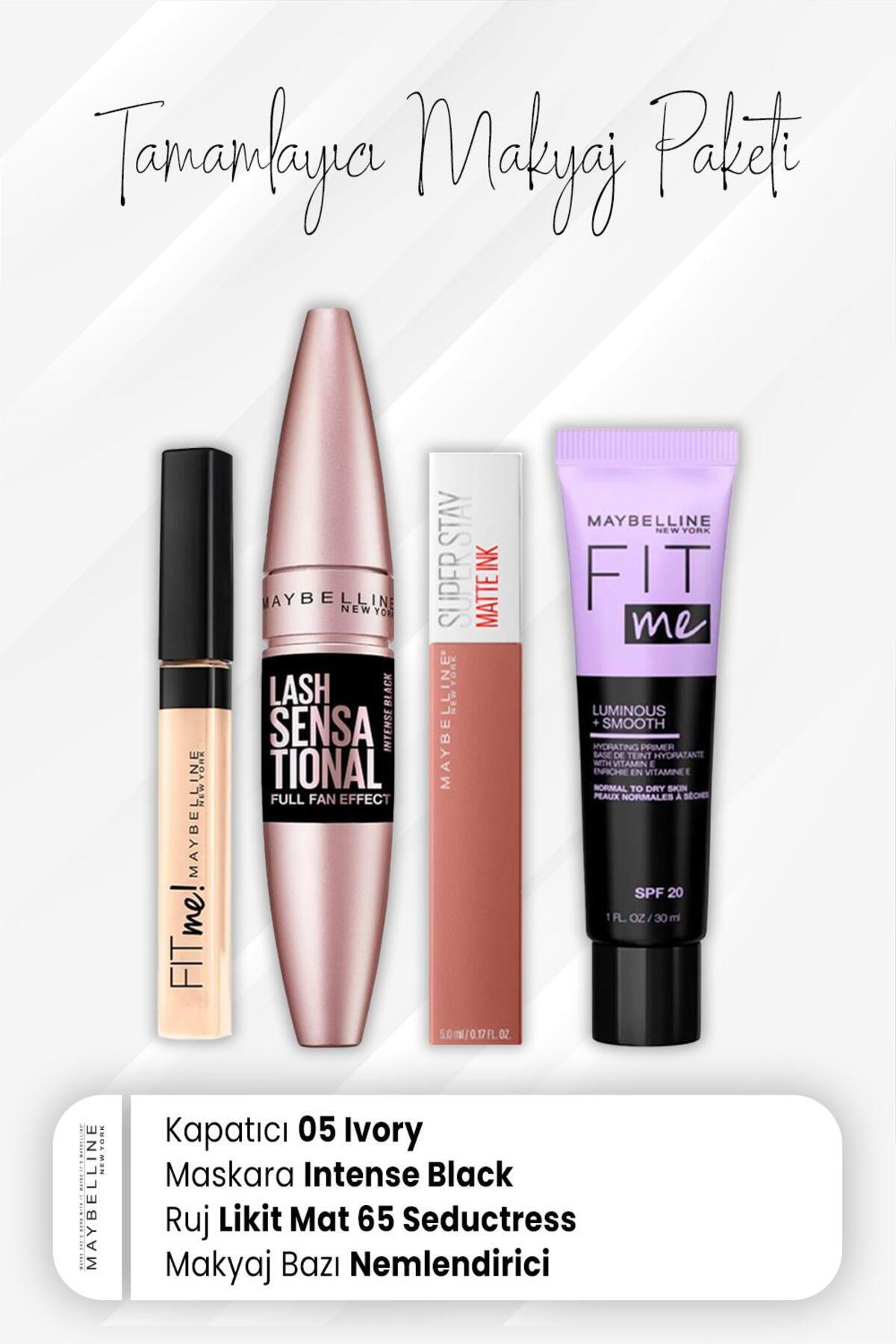 Fit Me Kapatıcı 05, Full Fan Maskara Intense Black, Matte Ink Ruj 65 Seductress