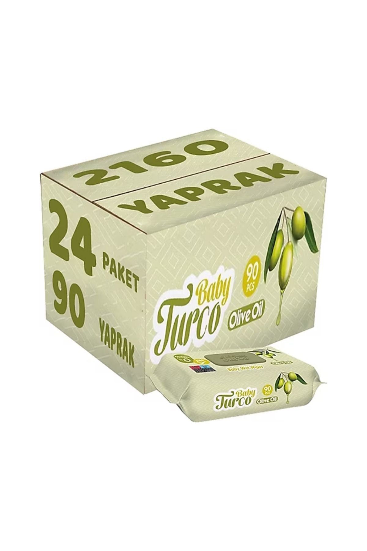 Turco Baby Islak Havlu 90'lı Zeytinyağlı X24 Adet