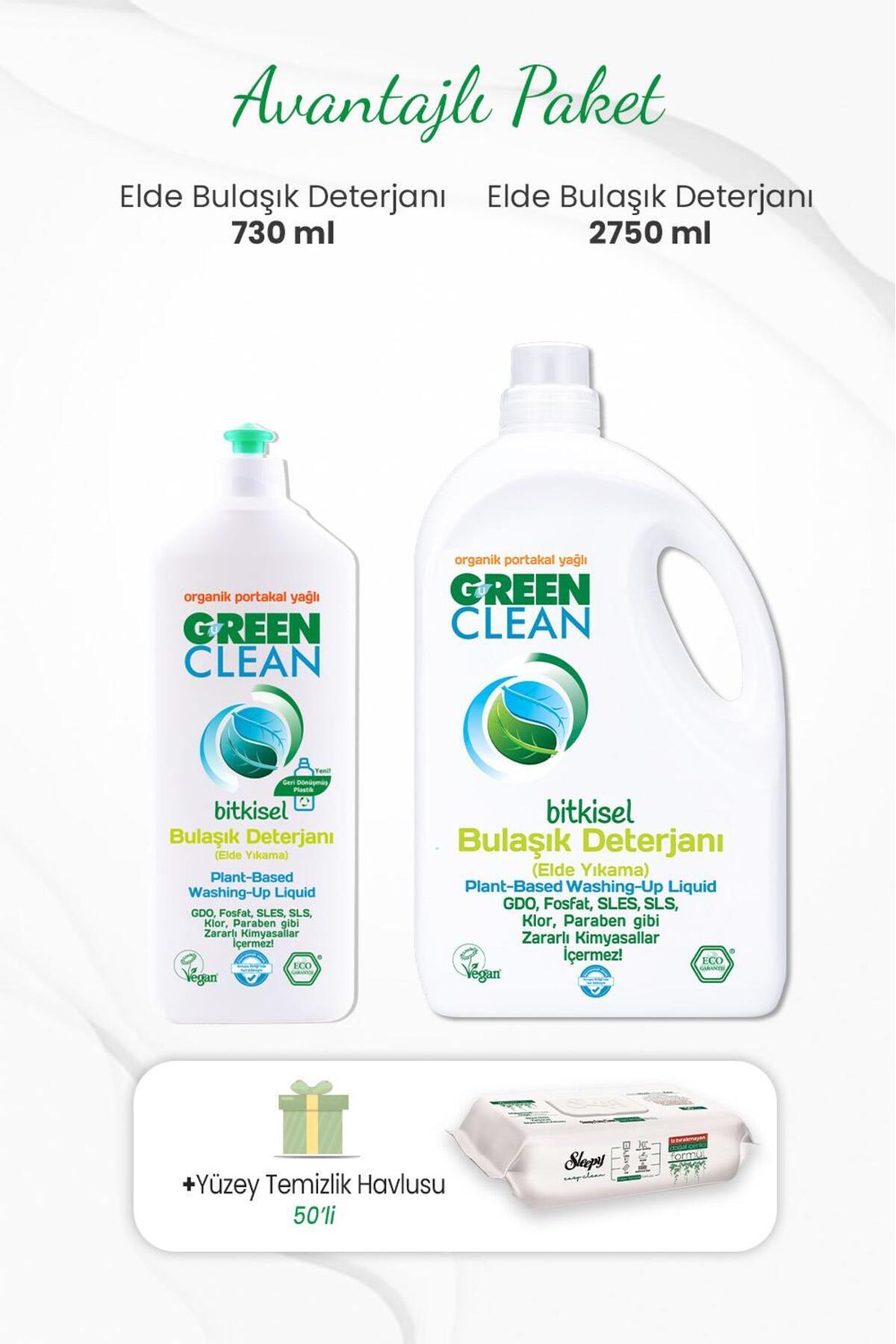 Bulaşık Deterjanı 730 ml, 2750 ml ve Yüzey Temizlik Havlusu 50'li
