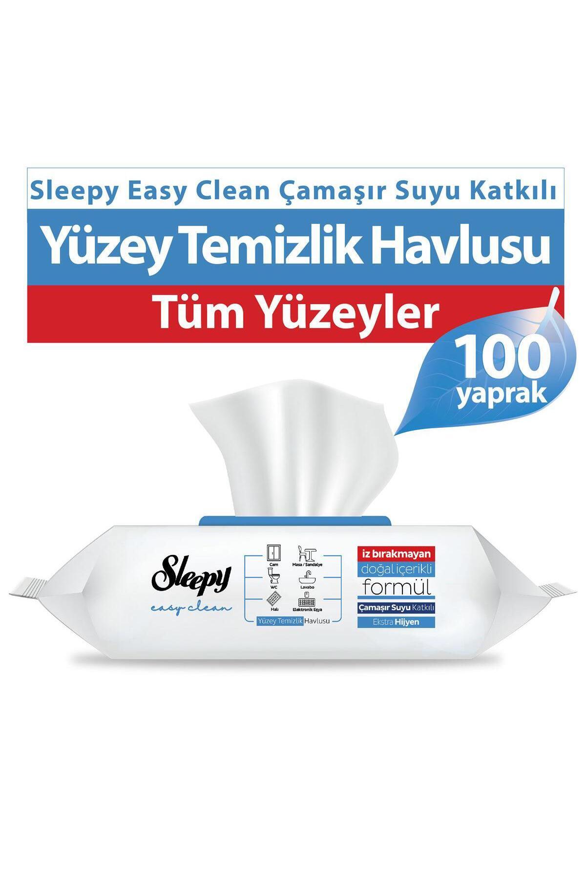 Easy Clean Sirke Karbonat Çamaşır Suyu Katkılı Yüzey Temizlik Islak Havlusu - 100'lü 10 Paket