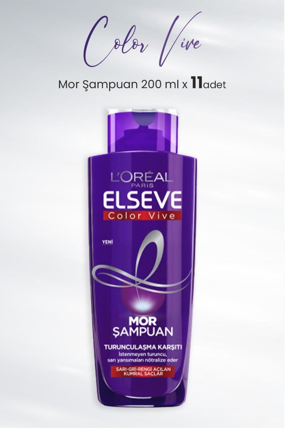 Color Vive Mor Şampuan Turunculaşma Karşıtı 200 ml x 11 Adet