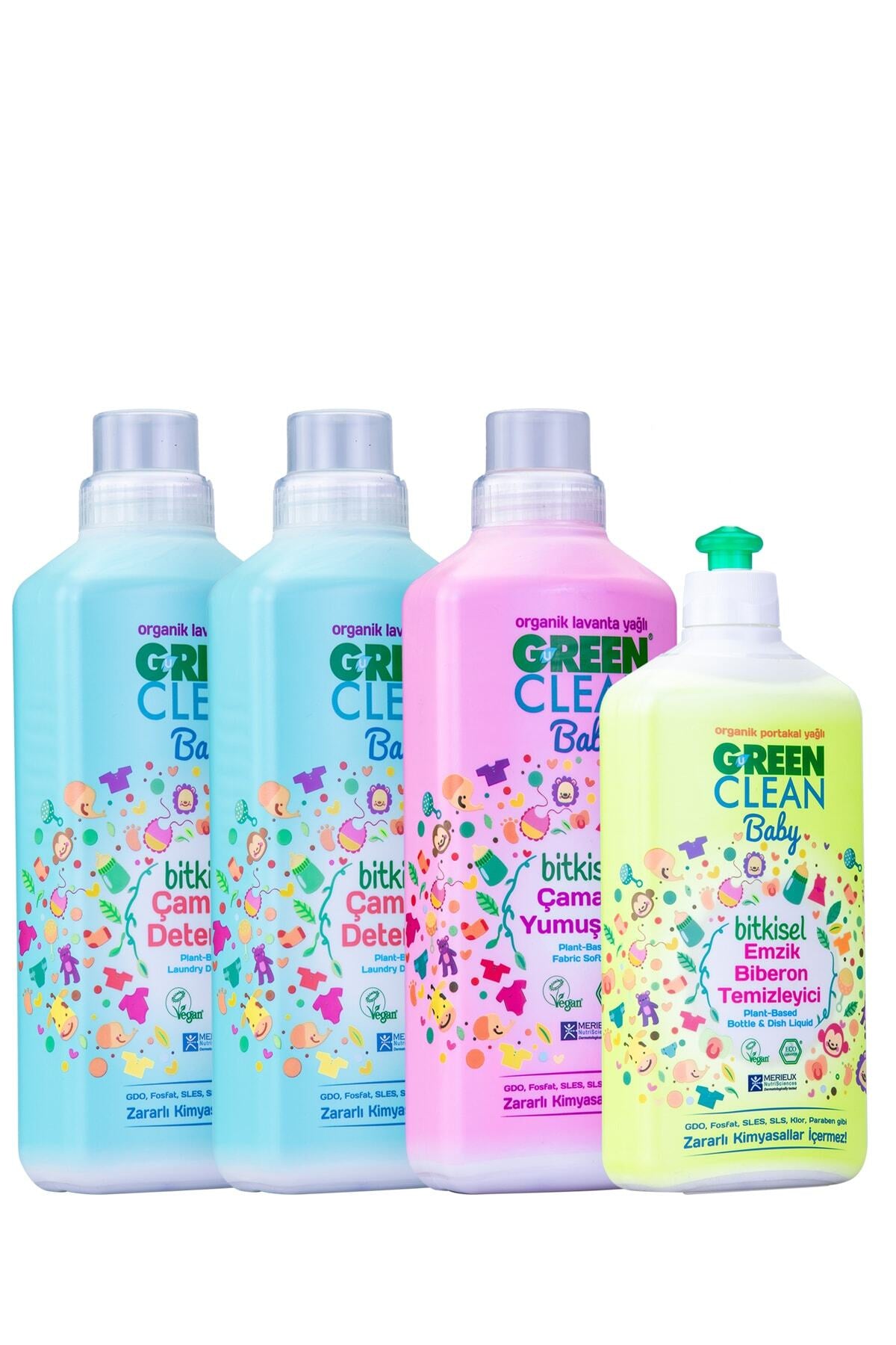 Baby Çamaşır Deterjanı 1 Lt. + Çamaşır Deterjanı 1 Lt Yumuşatıcı 1 Lt. Emzik Biberon
