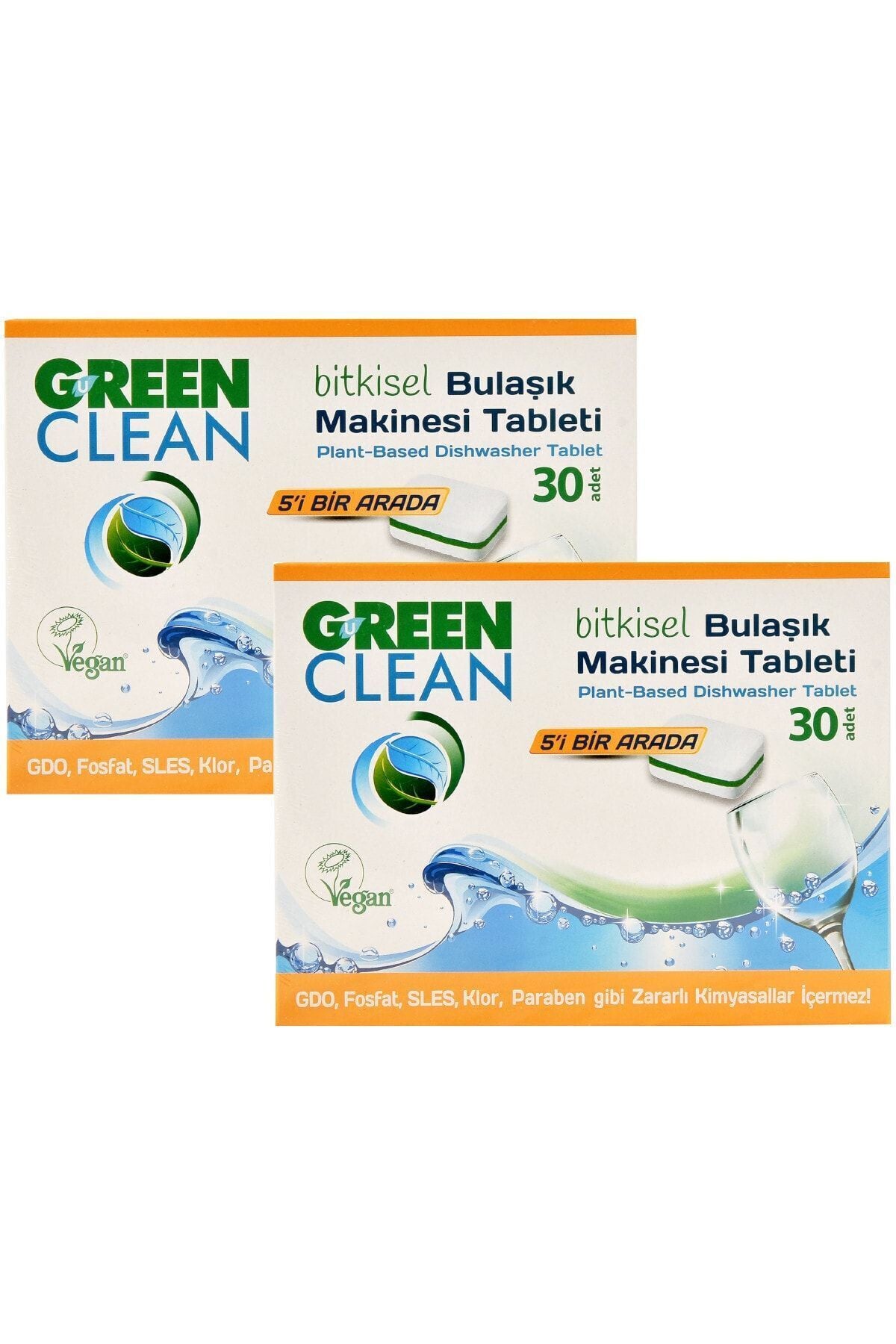 Bitkisel Bulaşık Makinesi Tableti 5'i Bir Arada 30 Adet / 480gr