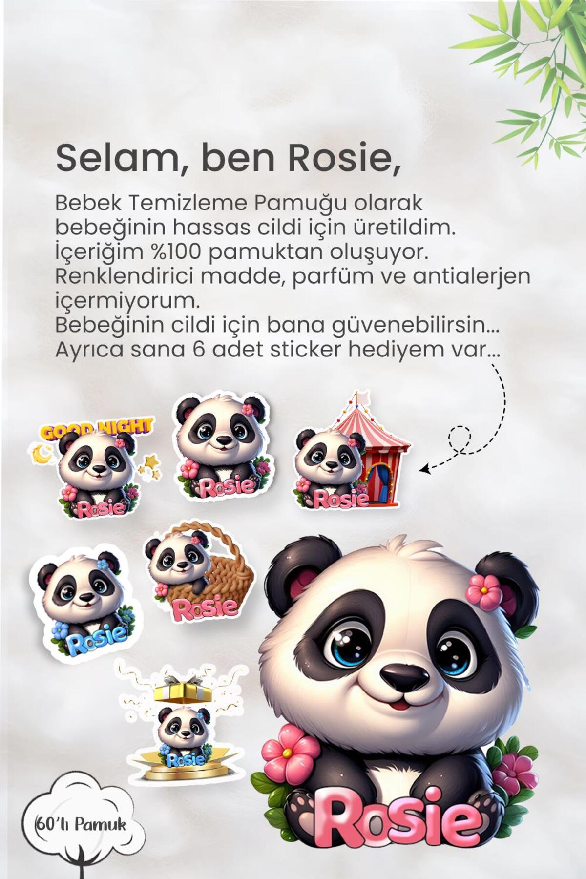 Emziren Annelere Özel Bitki Çayı 18'li X 5 ve Rosıe Pamuk