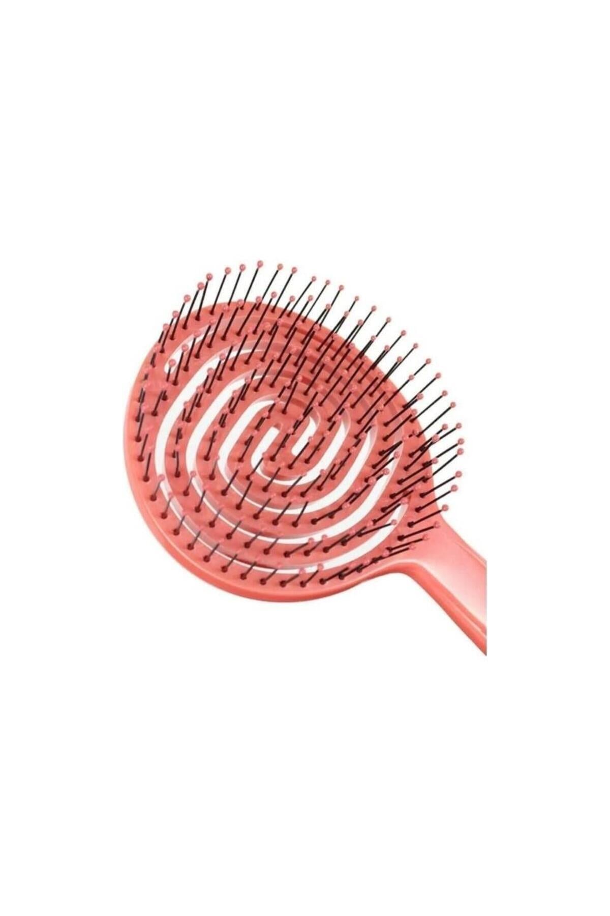 Üç Boyutlu Oval Saç Fırçası Pembe