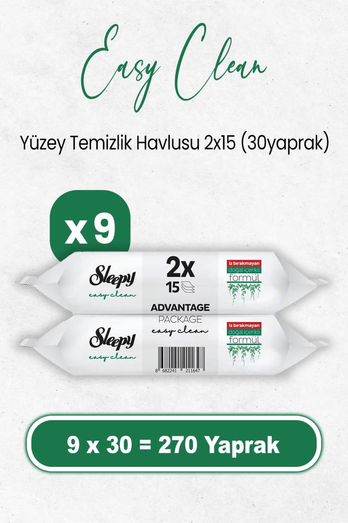 Easy Clean Yüzey Temizlik Havlusu 2x15 x 9 Adet (270 Yaprak)
