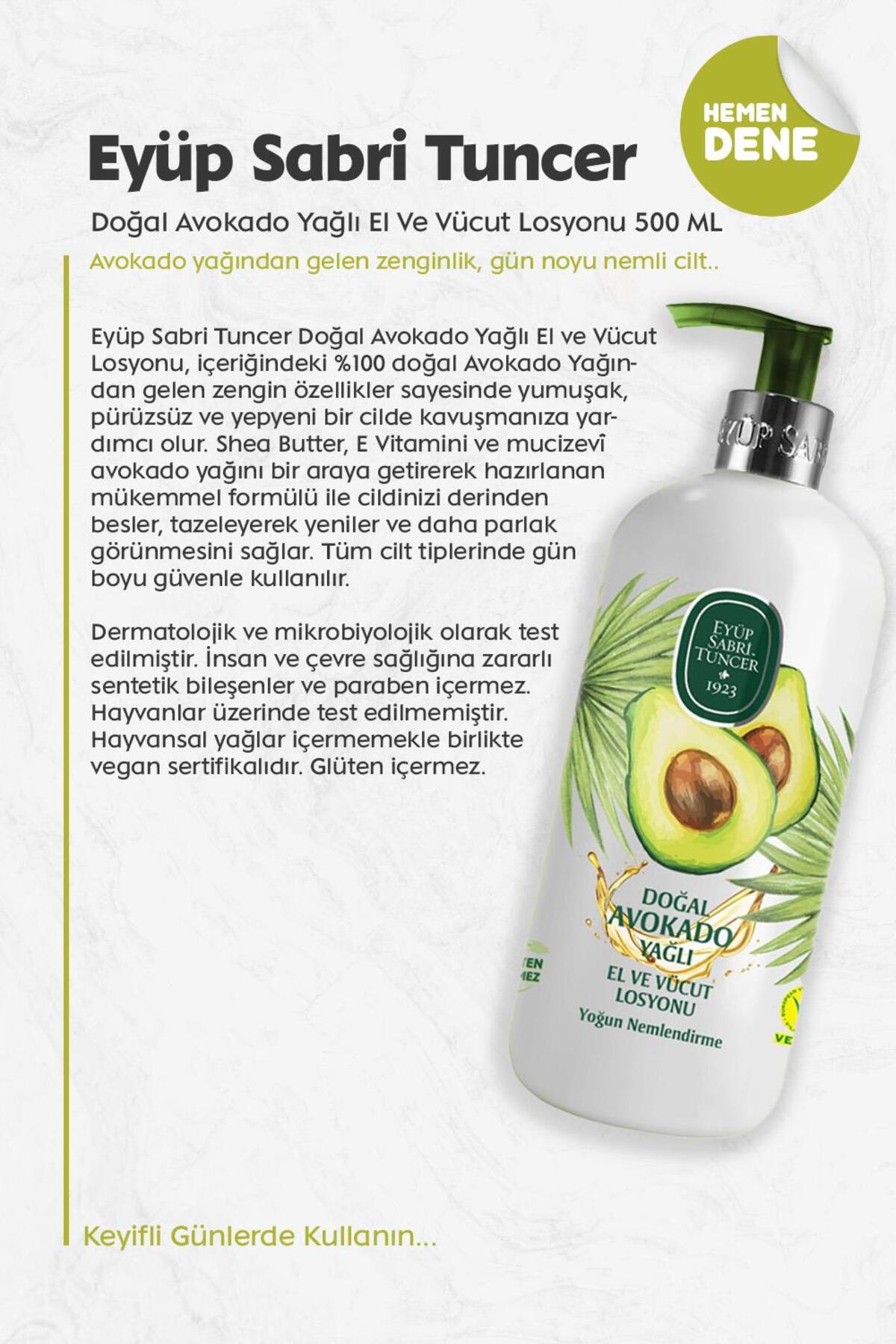 Doğal Avokado Yağlı El Ve Vücut Losyonu 500 ML
