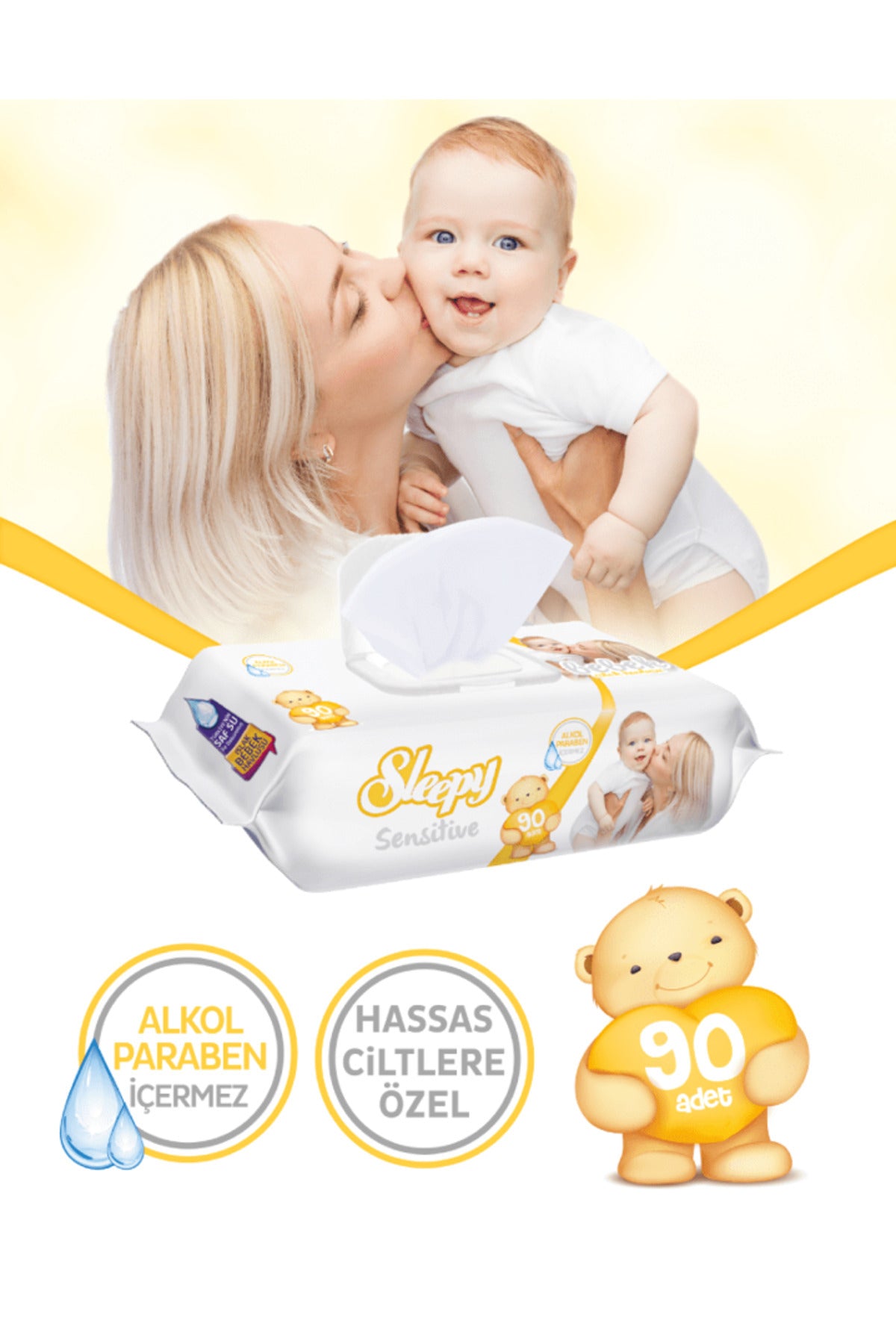 Sensitive Islak Havlu 50'li x 15 Adet