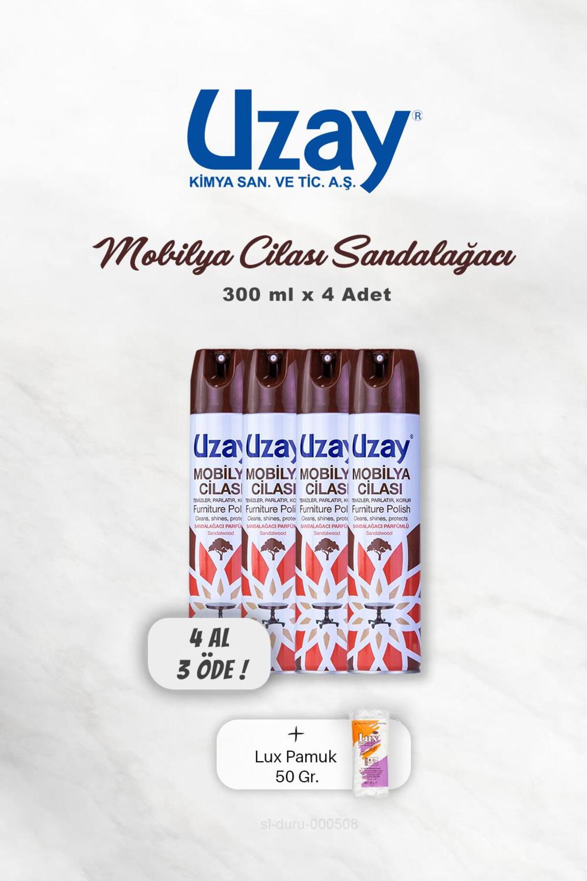 4 AL 3 ÖDE Mobilya Cilası Sandalağacı 300 ml, Pamuk